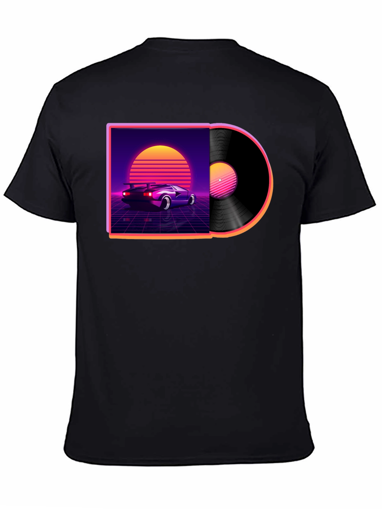 Retro Wave Vinyl T-Shirt - Classic Car Design