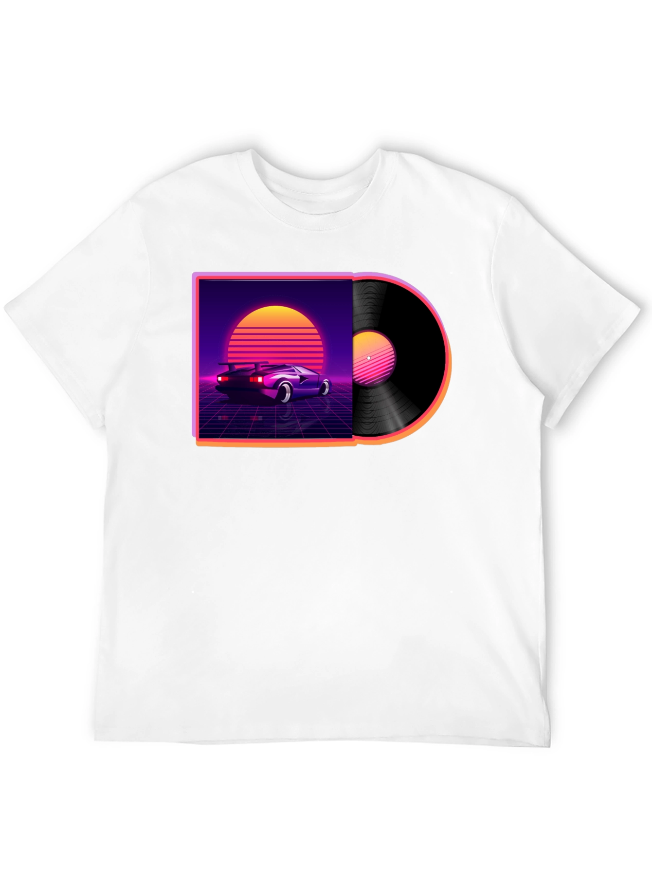 Retro Wave Vinyl T-Shirt - Classic Car Design