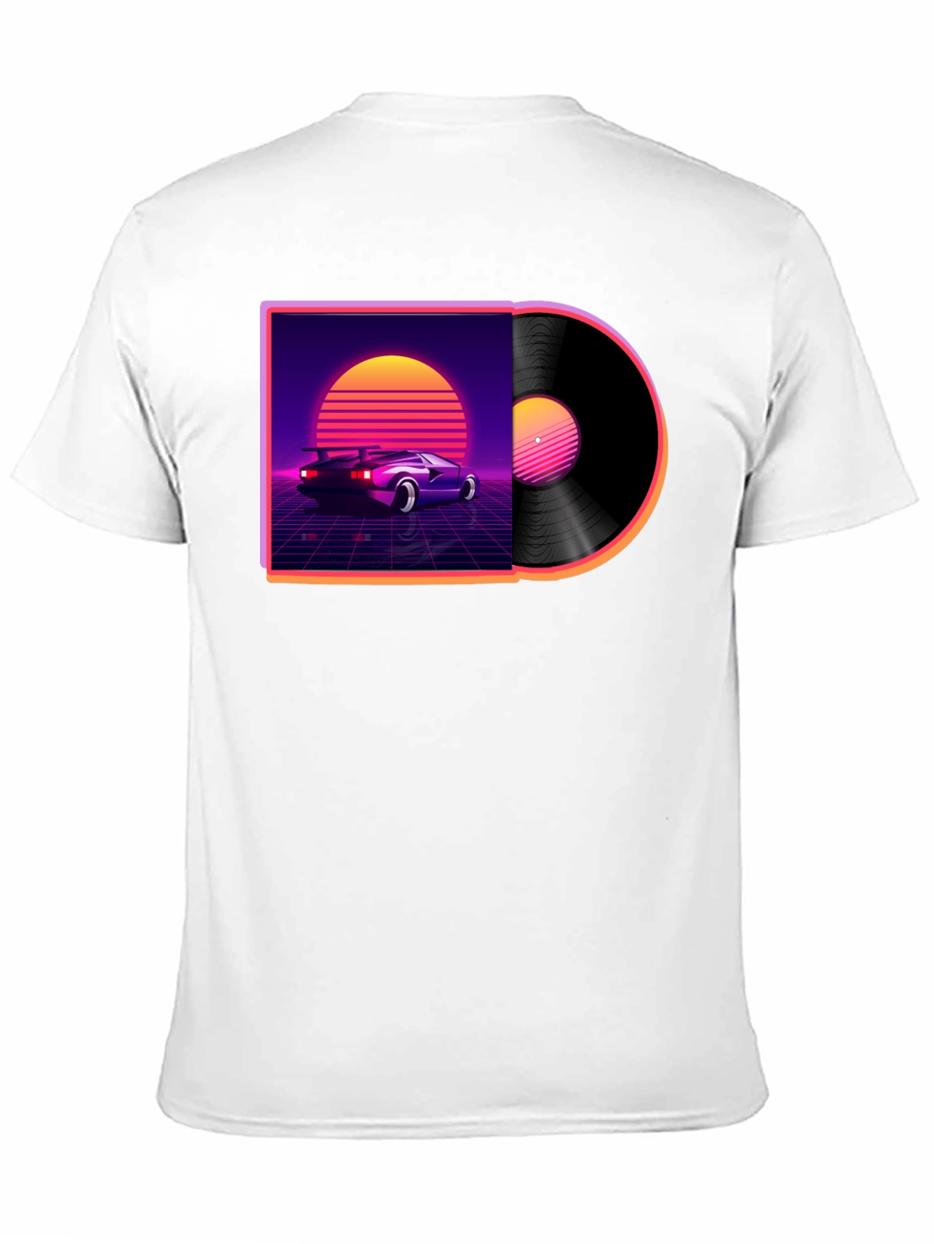 Retro Wave Vinyl T-Shirt - Classic Car Design