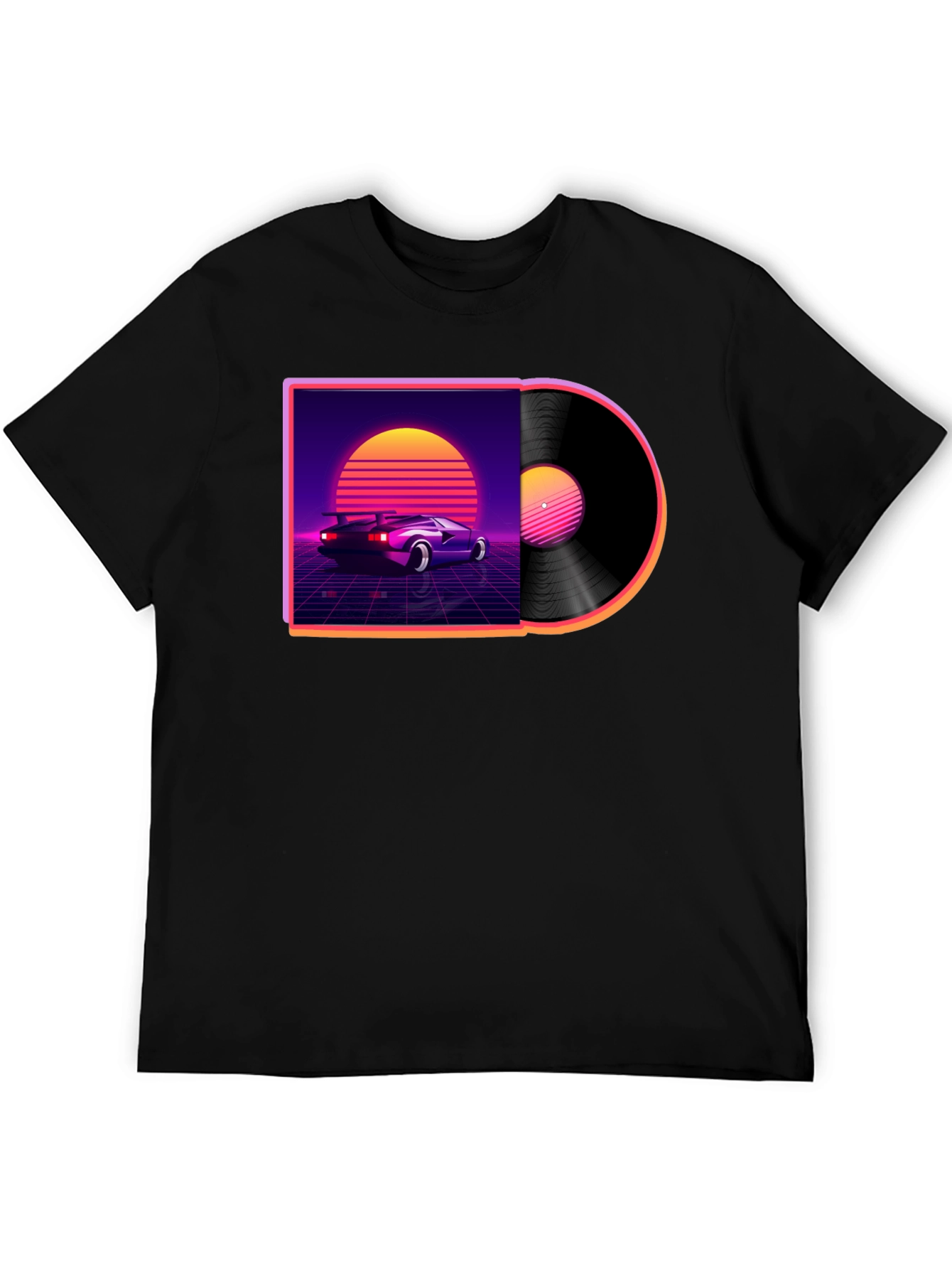 Retro Wave Vinyl T-Shirt - Classic Car Design