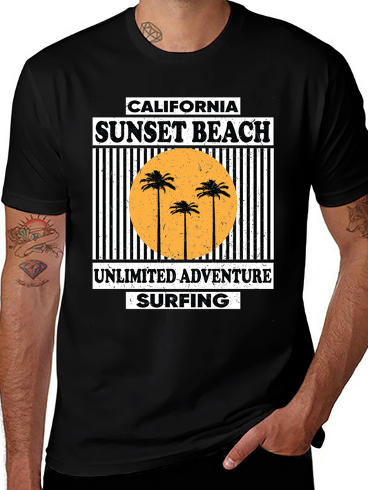 California Sunset Beach Graphic Tee - Unlimited Adventure