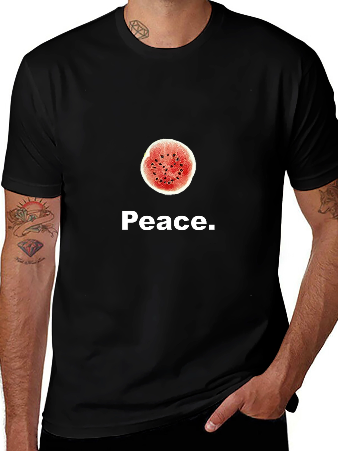 Peace Watermelon Graphic T-Shirt