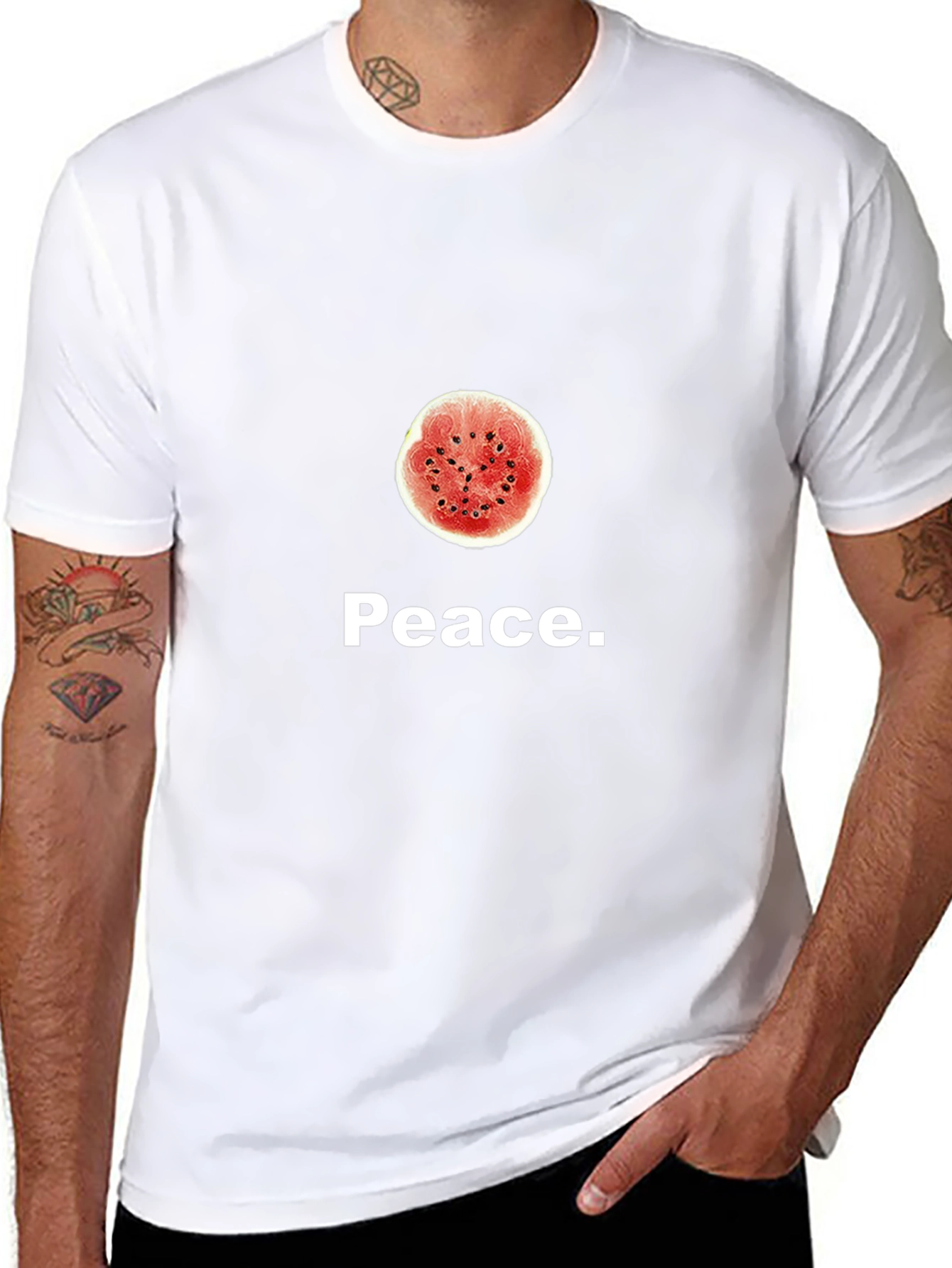 Peace Watermelon Graphic T-Shirt