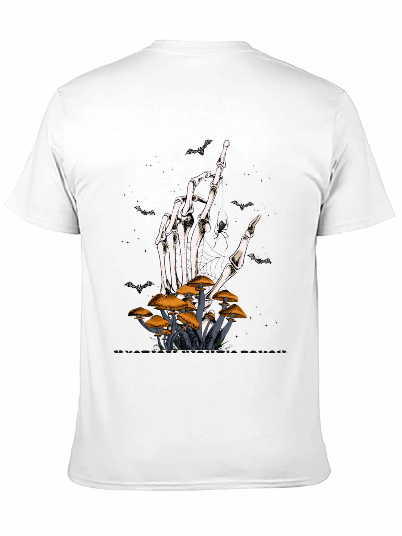 Halloween Skeleton Hand & Mushroom T-Shirt