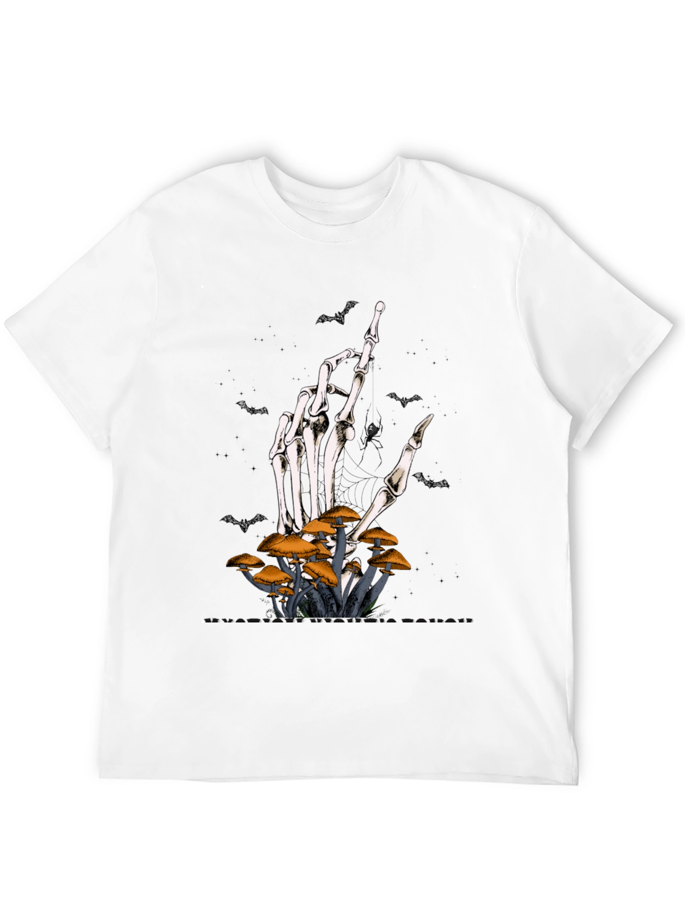 Halloween Skeleton Hand & Mushroom T-Shirt