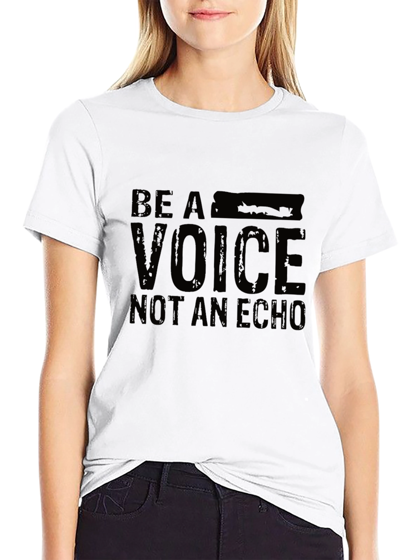 Be A Voice Black Graphic Tee