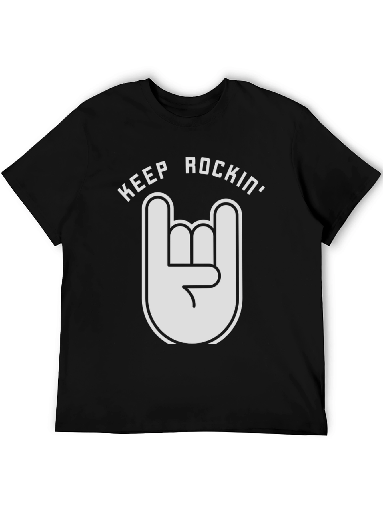 Keep Rockin Graphic Tee - Unisex Black T-Shirt