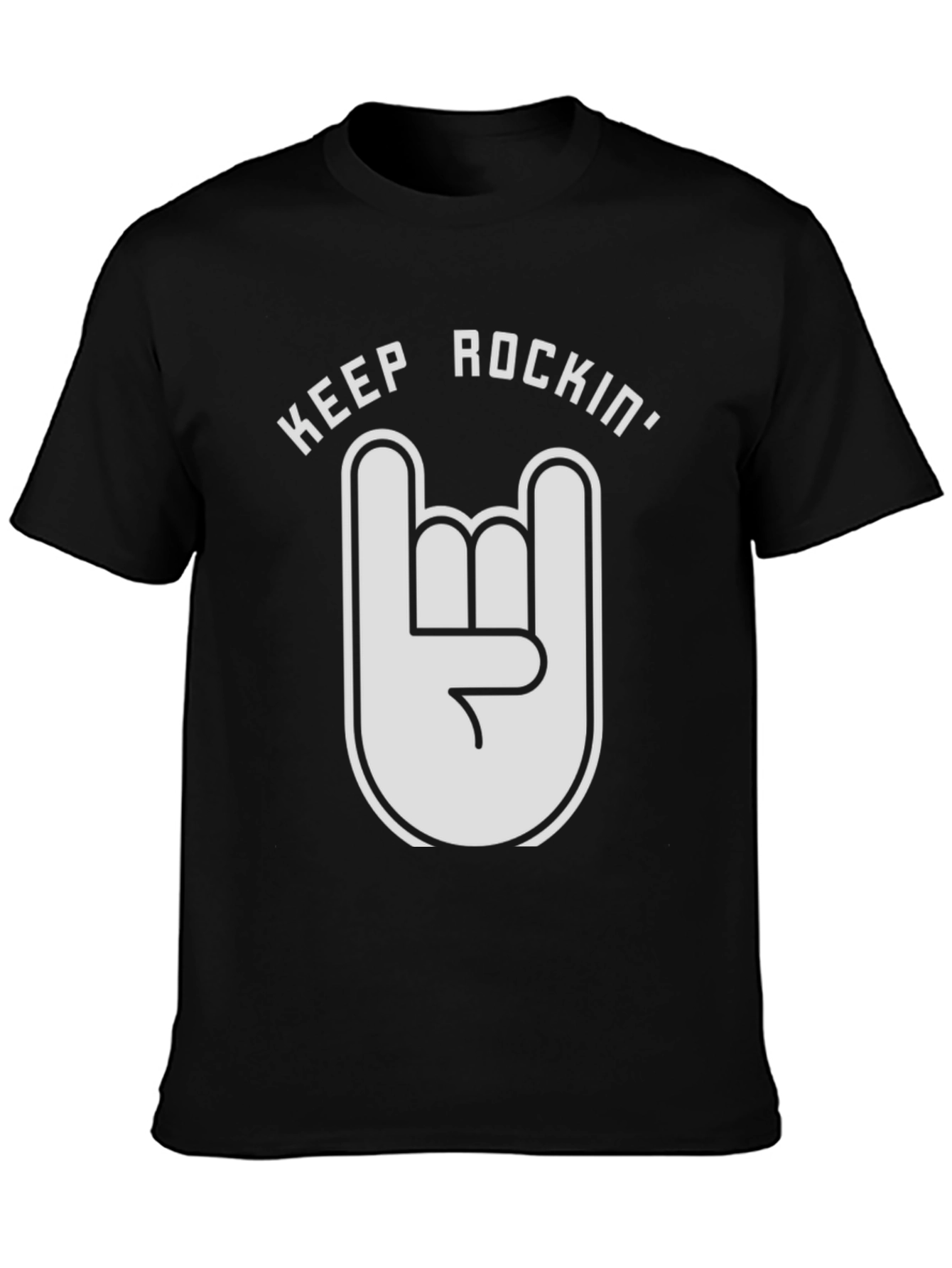 Keep Rockin Graphic Tee - Unisex Black T-Shirt