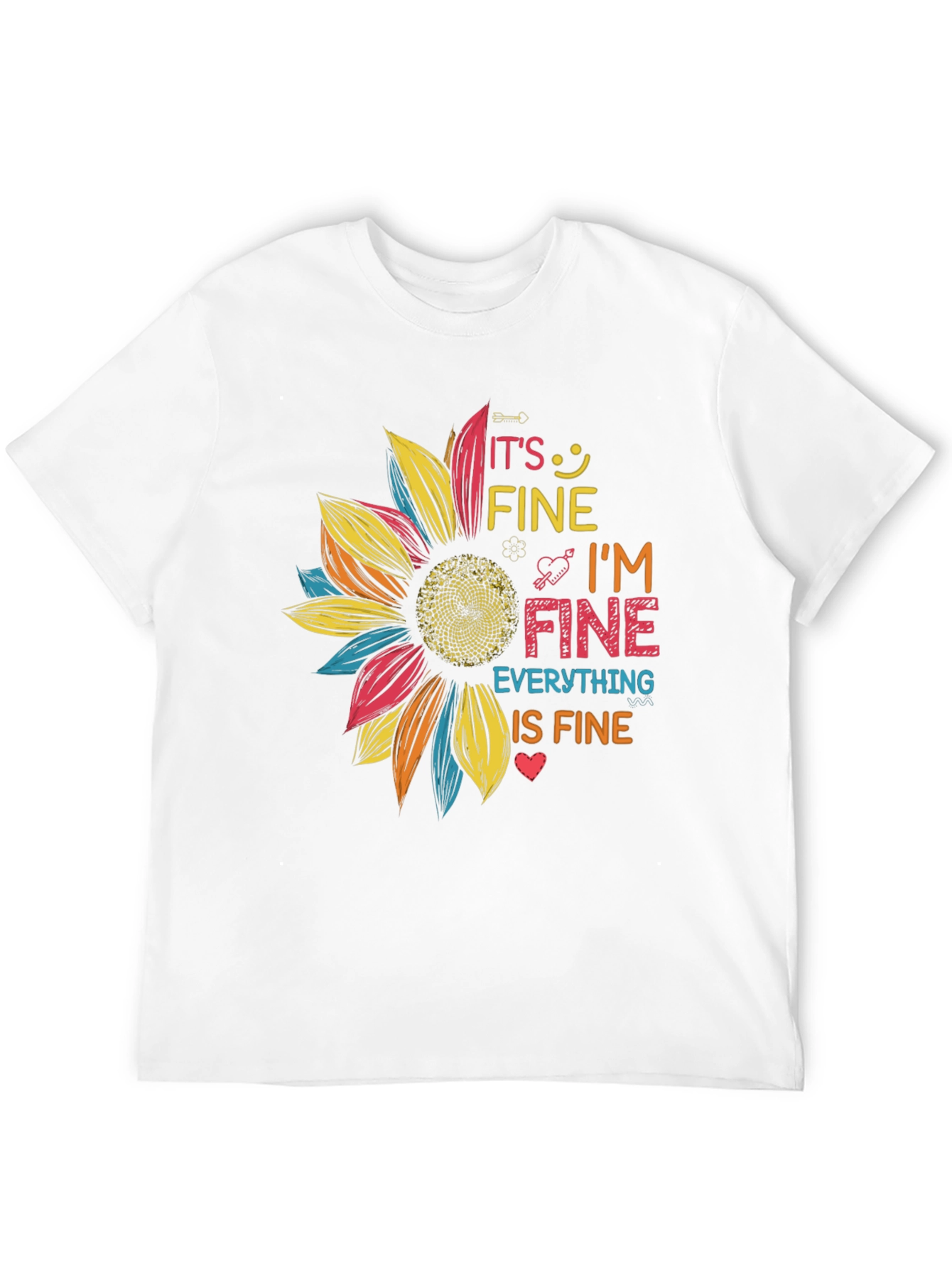 Its Fine Im Fine Sunflower Graphic Tee