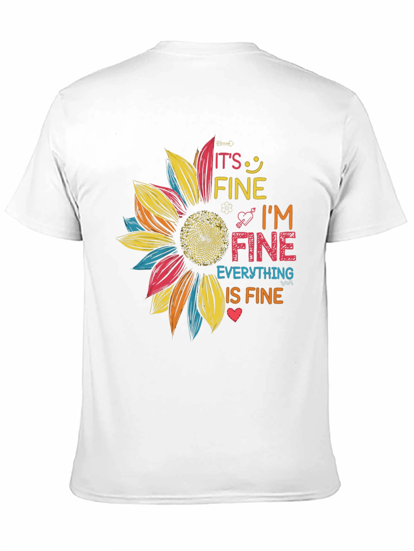 Its Fine Im Fine Sunflower Graphic Tee