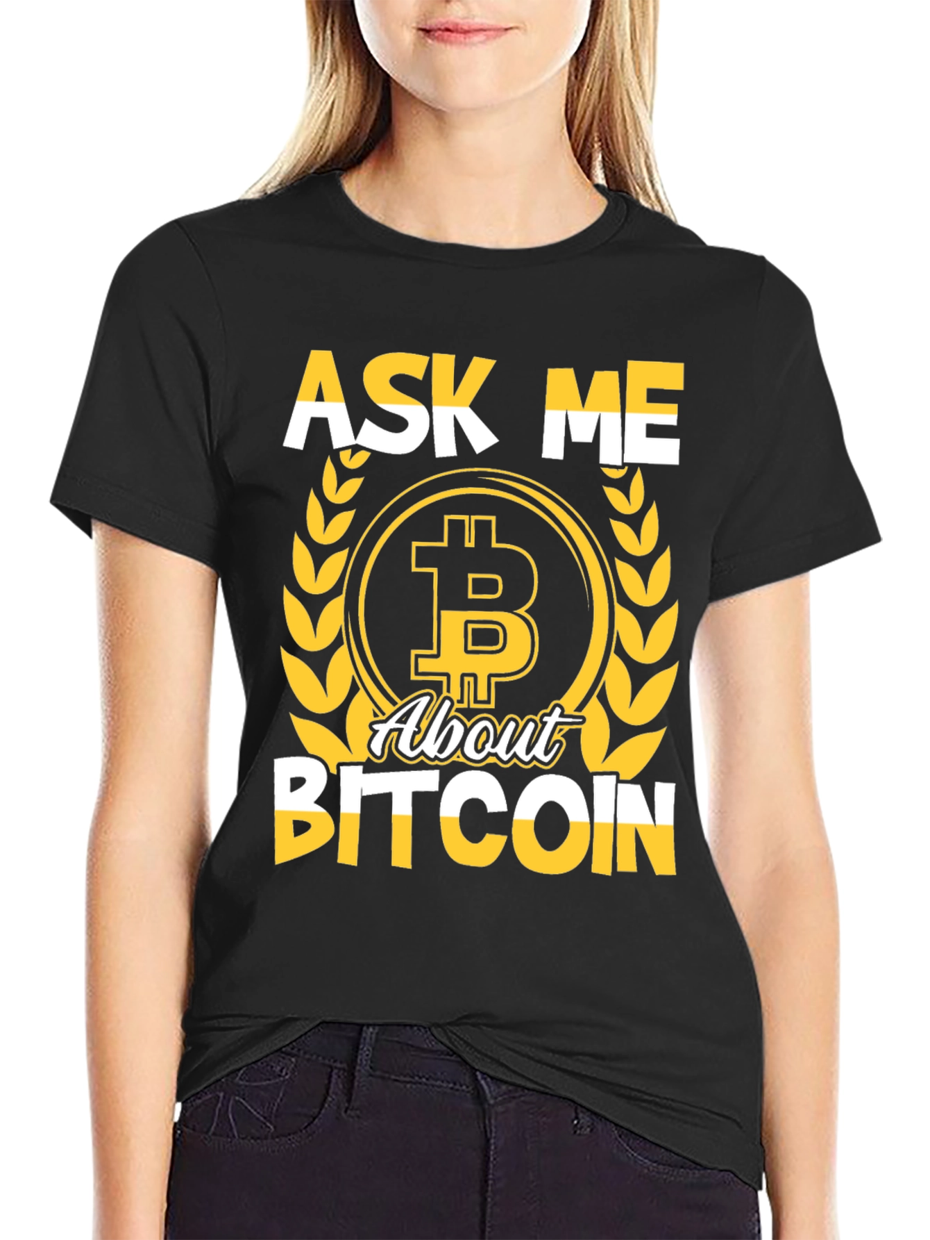 Ask Me About Bitcoin Graphic Tee Crypto T-Shirt