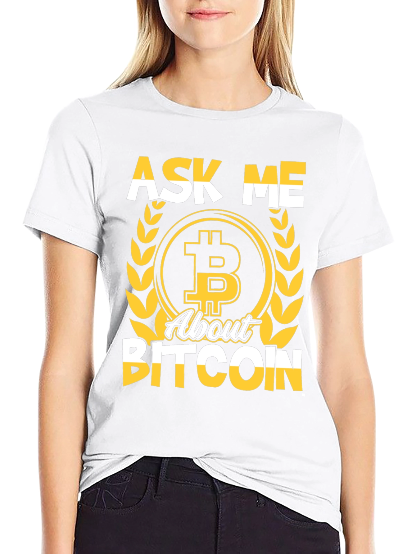 Ask Me About Bitcoin Graphic Tee Crypto T-Shirt