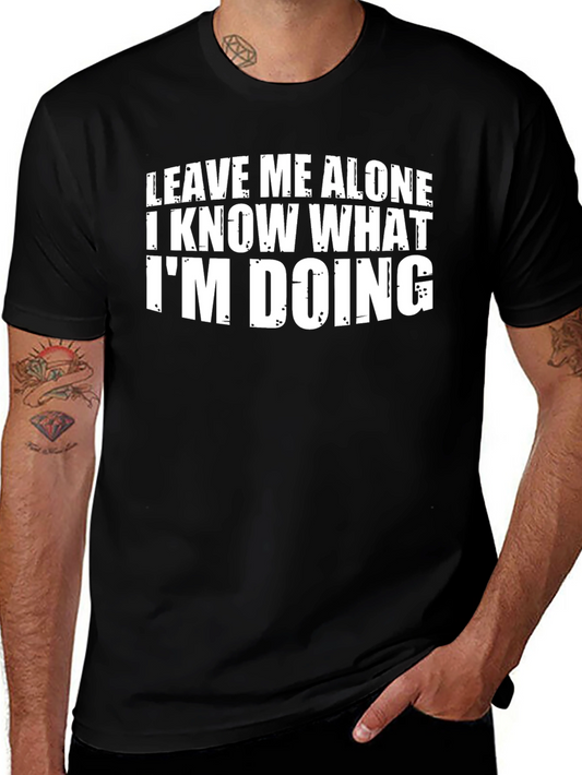 Funny Slogan Graphic Tee - Leave Me Alone