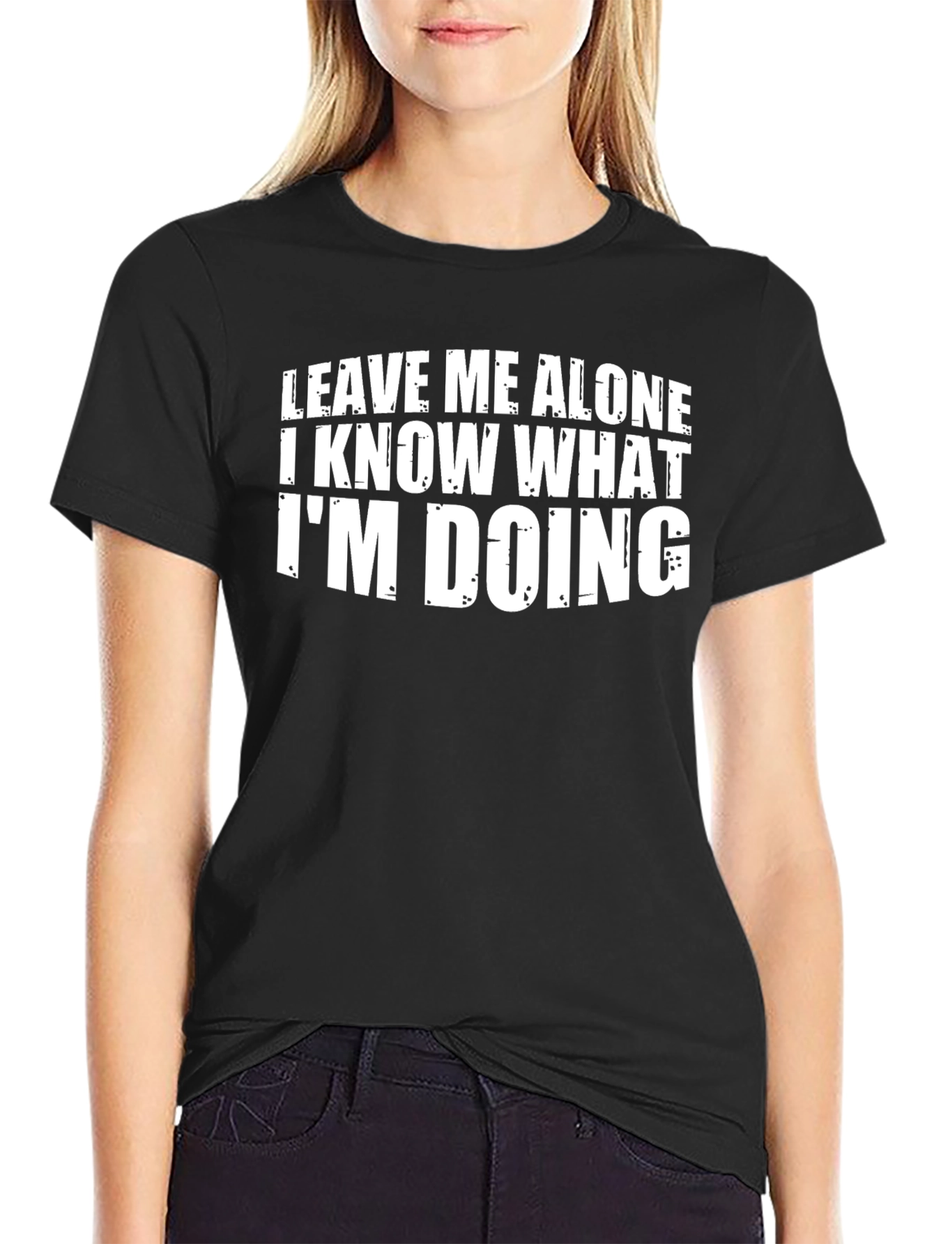 Funny Slogan Graphic Tee - Leave Me Alone
