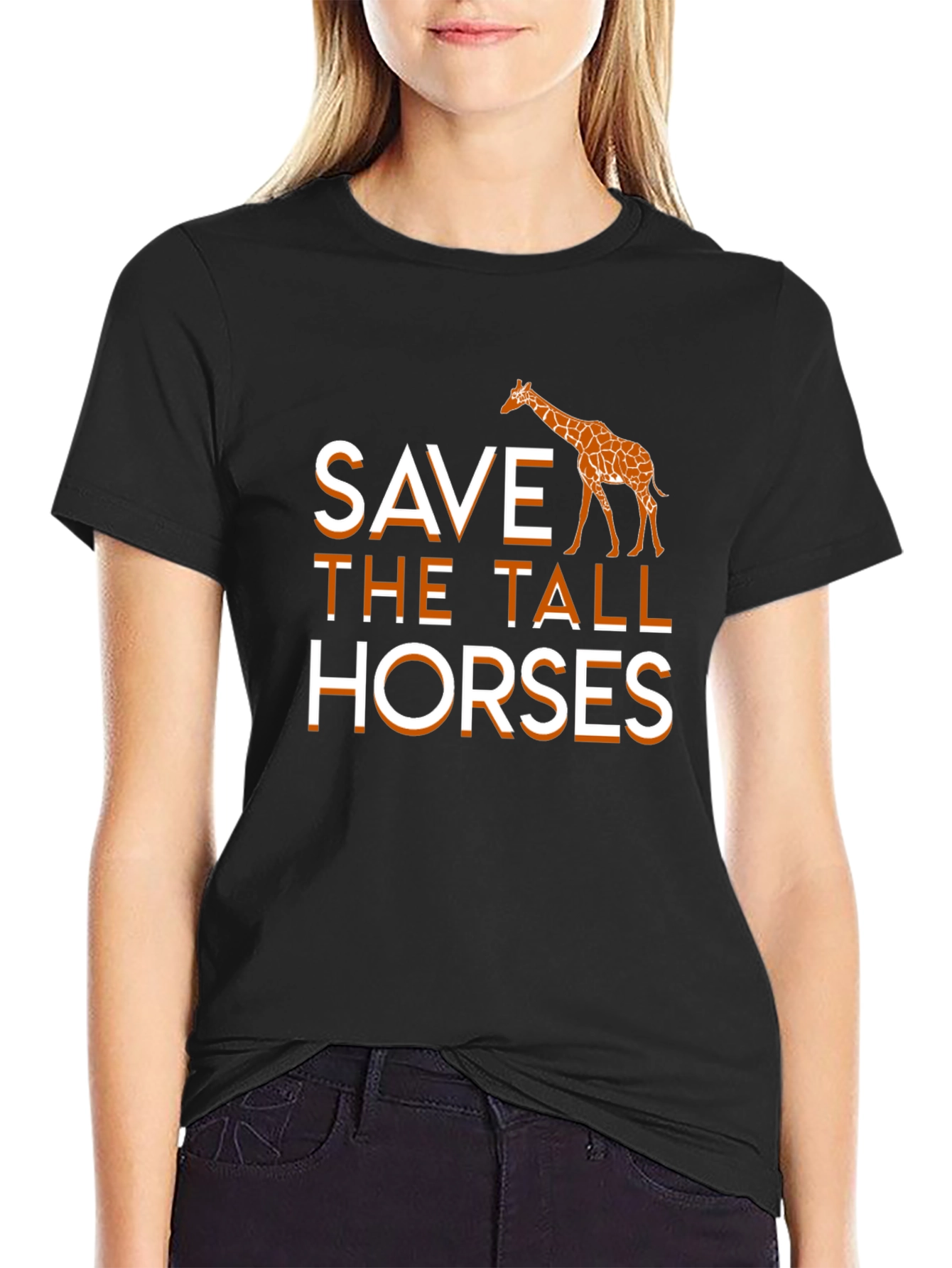 Save the Tall Horses Giraffe Graphic Tee