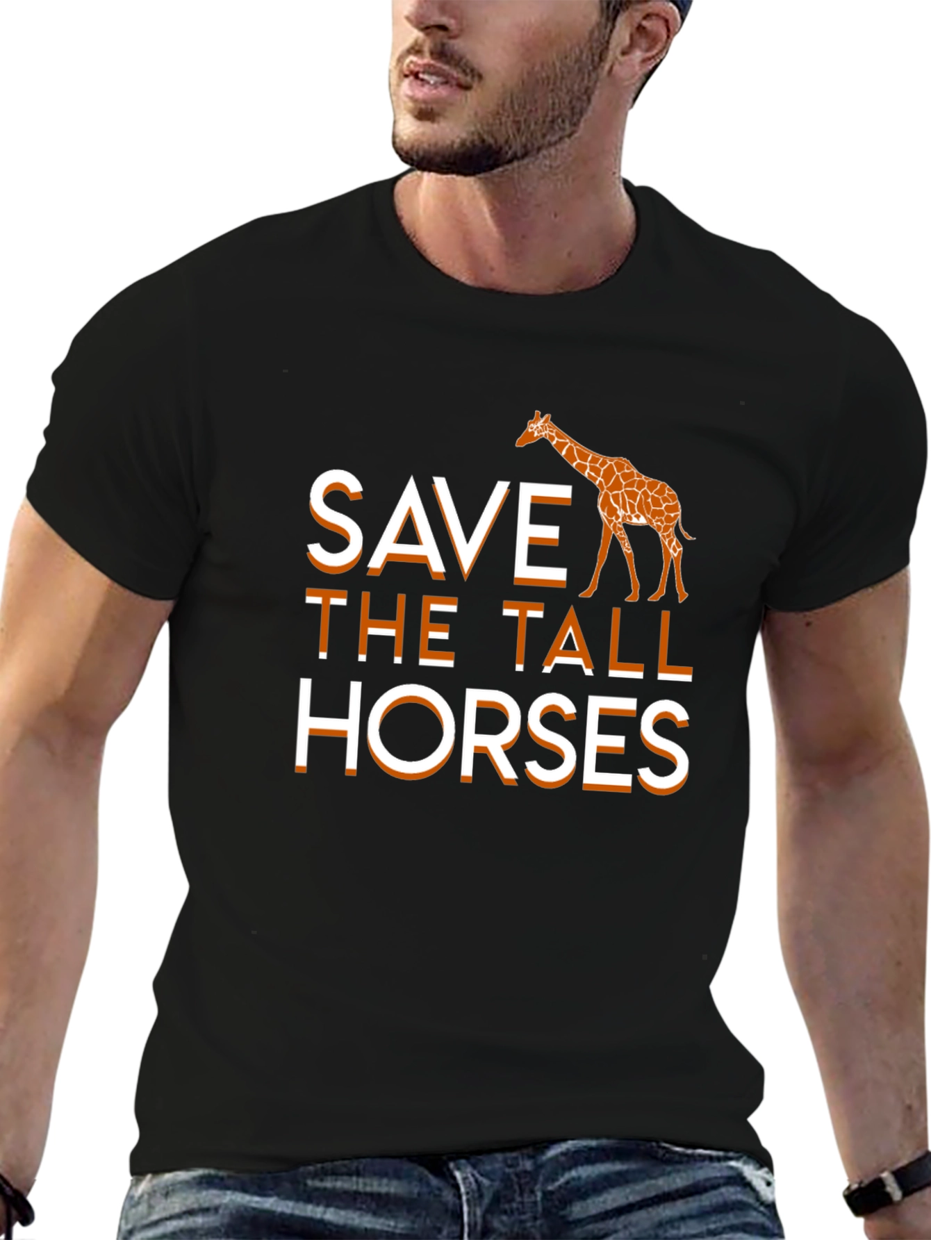 Save the Tall Horses Giraffe Graphic Tee