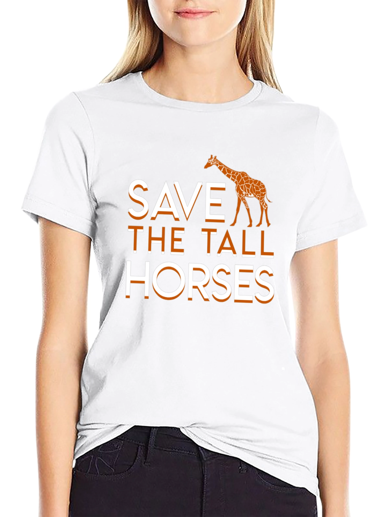 Save the Tall Horses Giraffe Graphic Tee