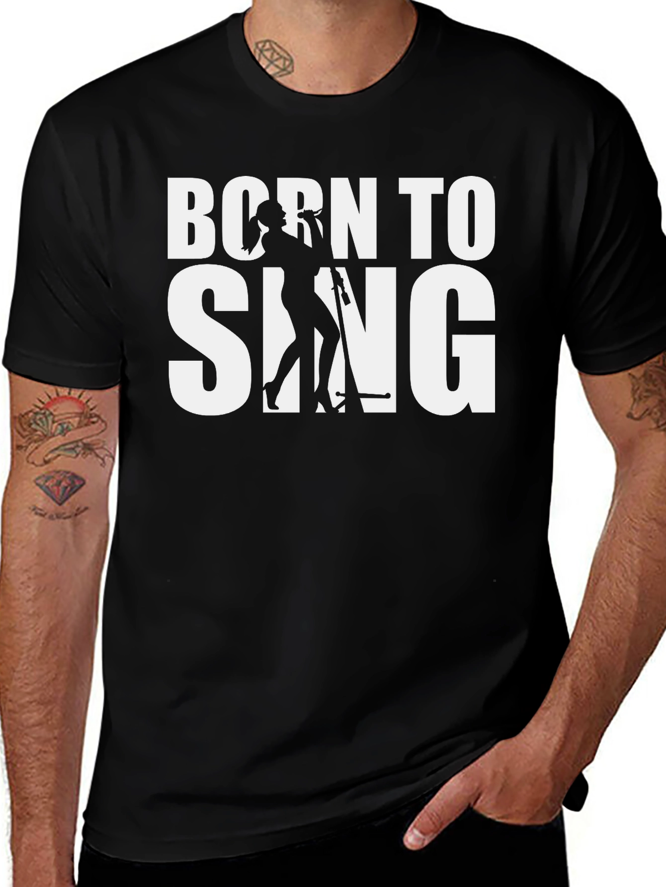 Born to Sing Graphic T-Shirt - Black