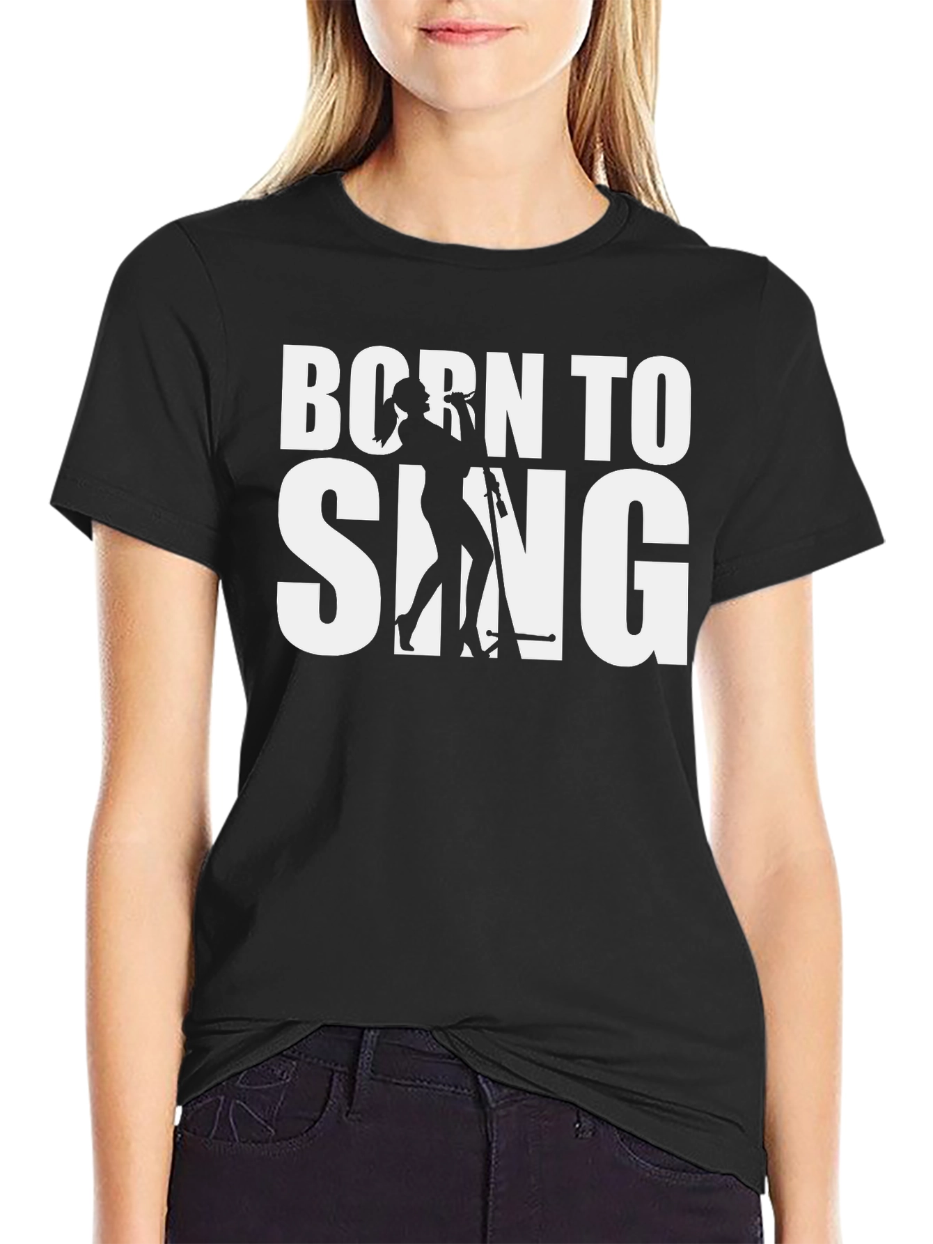 Born to Sing Graphic T-Shirt - Black