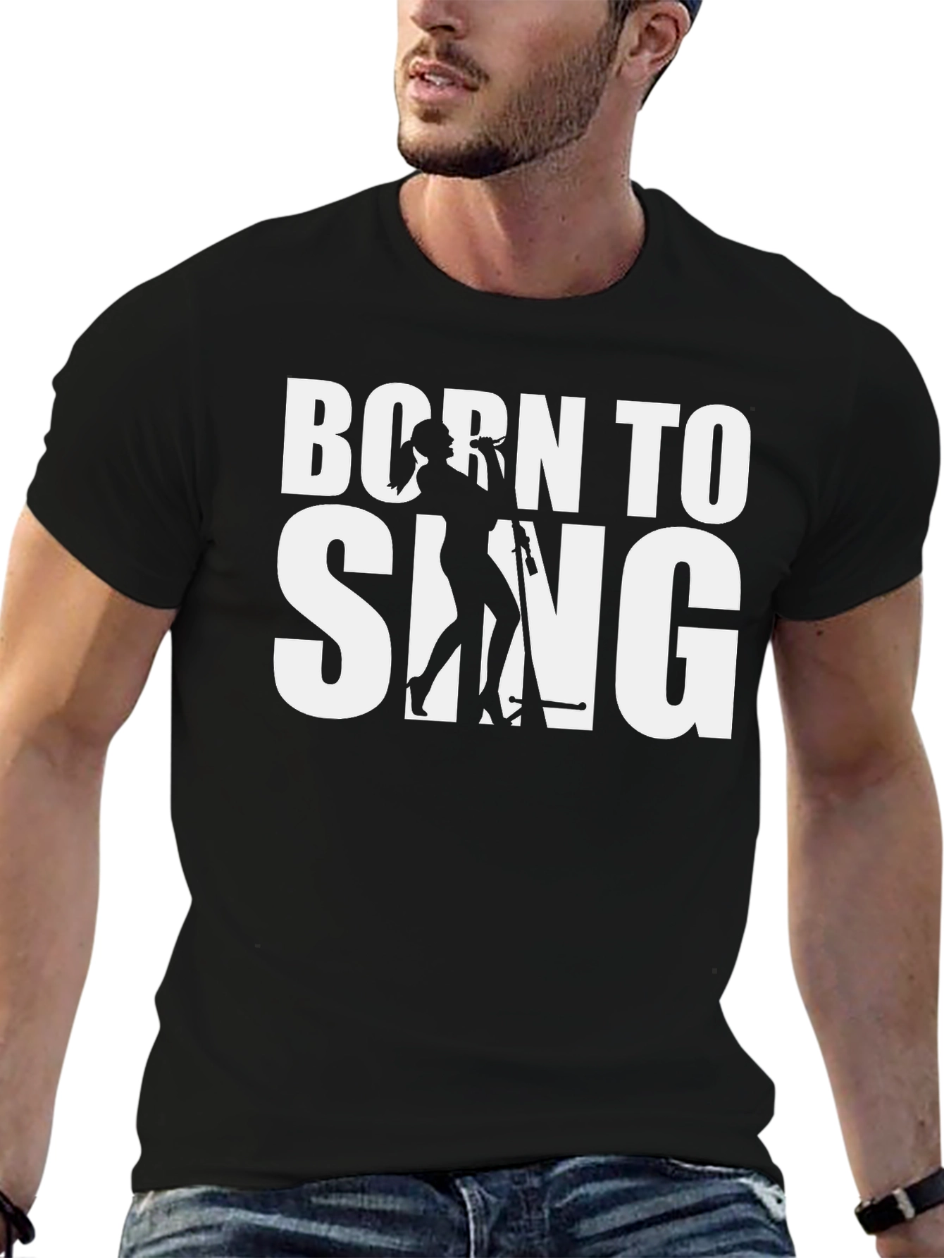 Born to Sing Graphic T-Shirt - Black