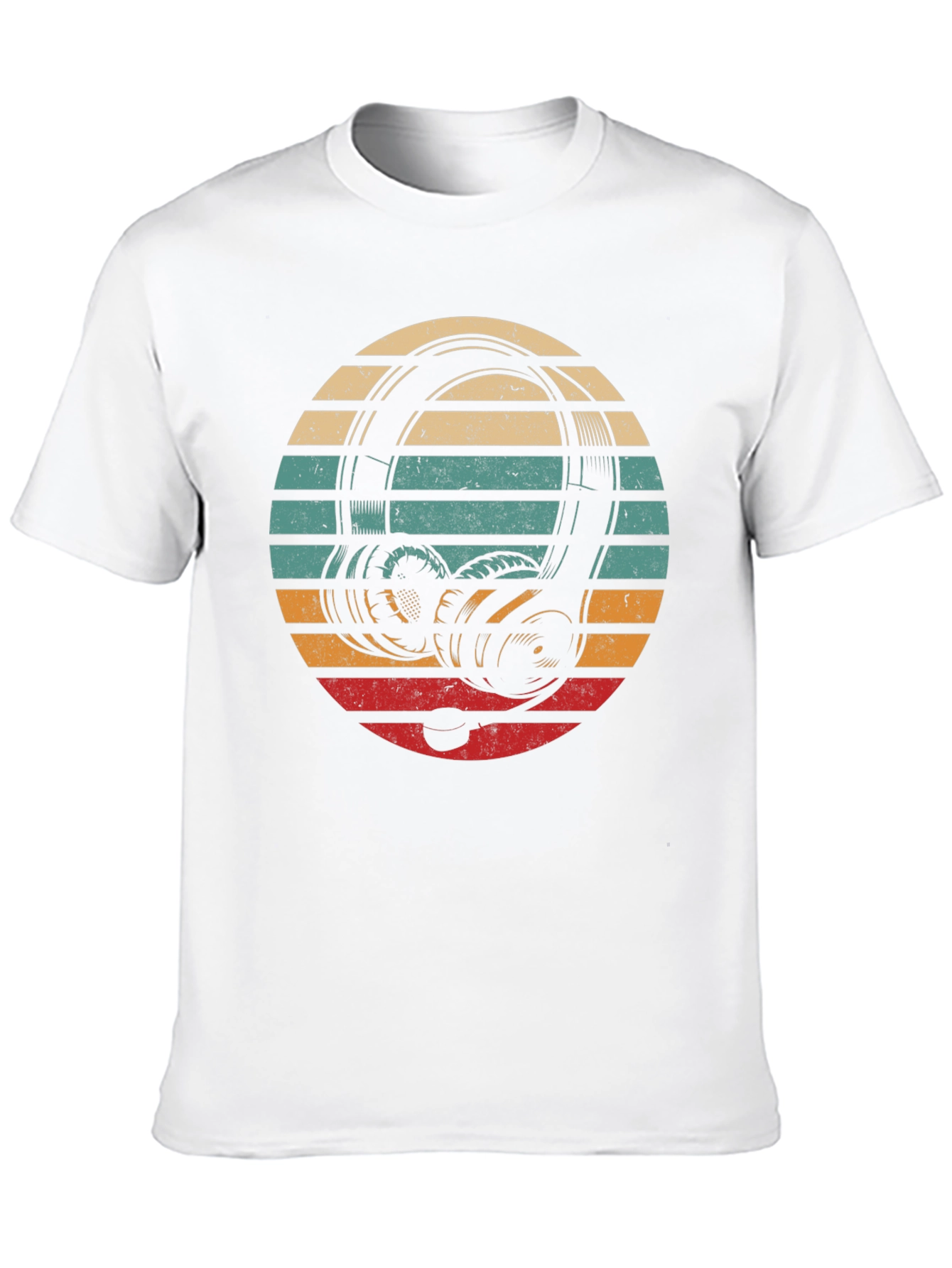 Retro Headphones Graphic Black Tee