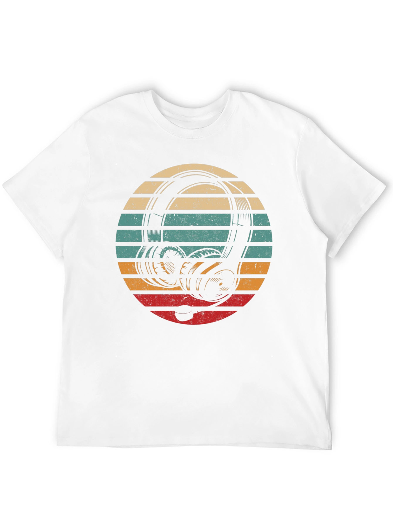 Retro Headphones Graphic Black Tee