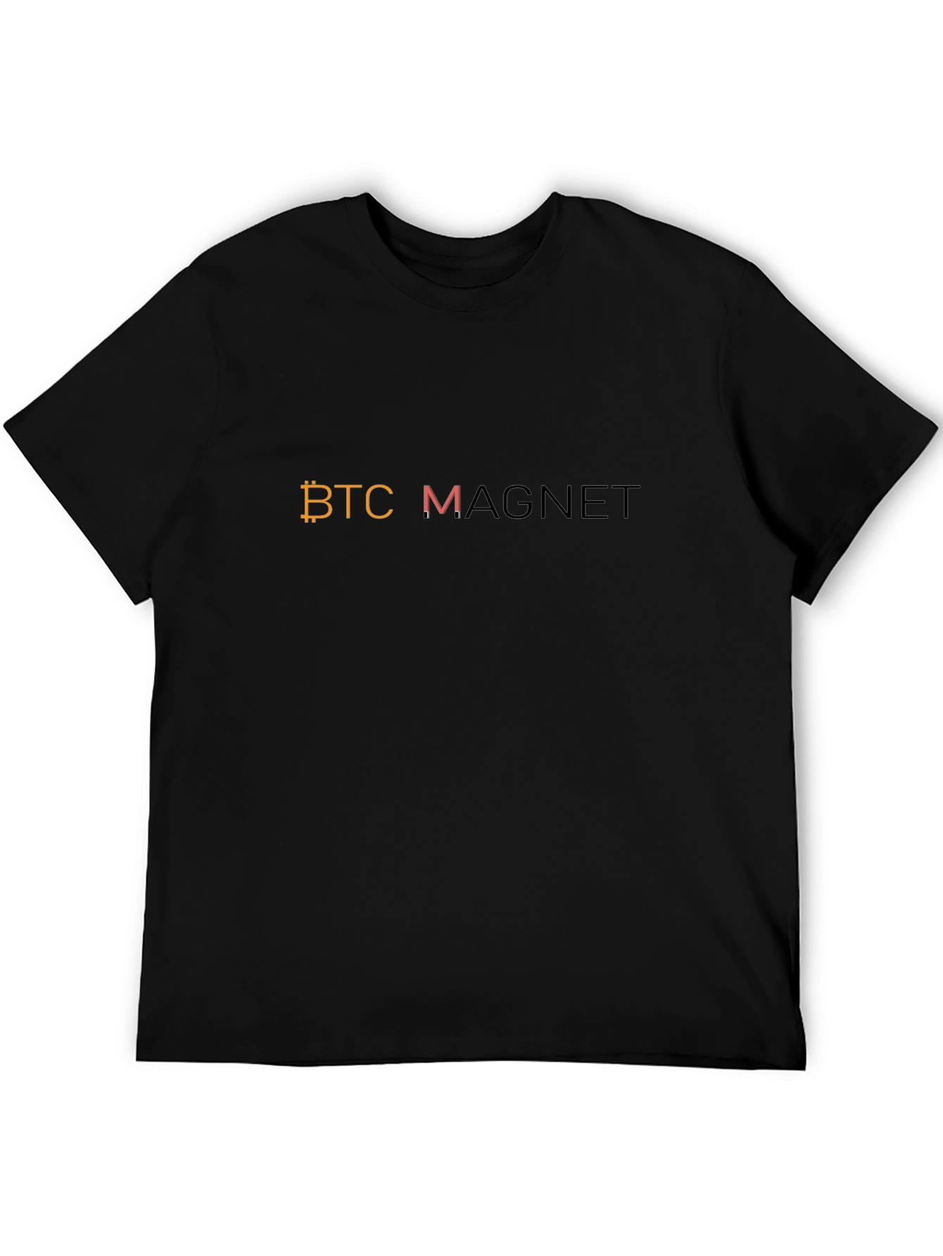 BTC Magnet Graphic T-Shirt - Cryptocurrency Bitcoin