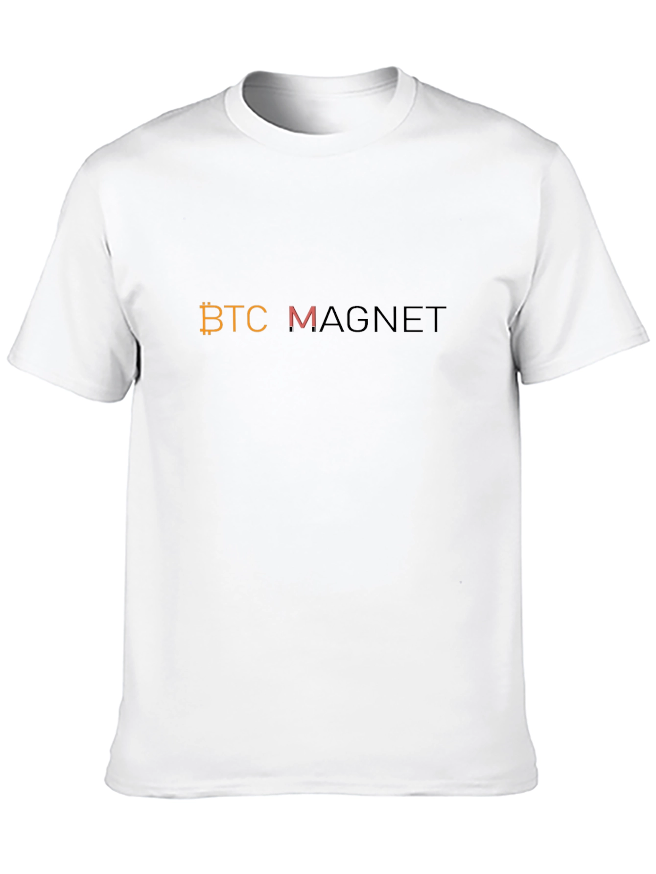 BTC Magnet Graphic T-Shirt - Cryptocurrency Bitcoin