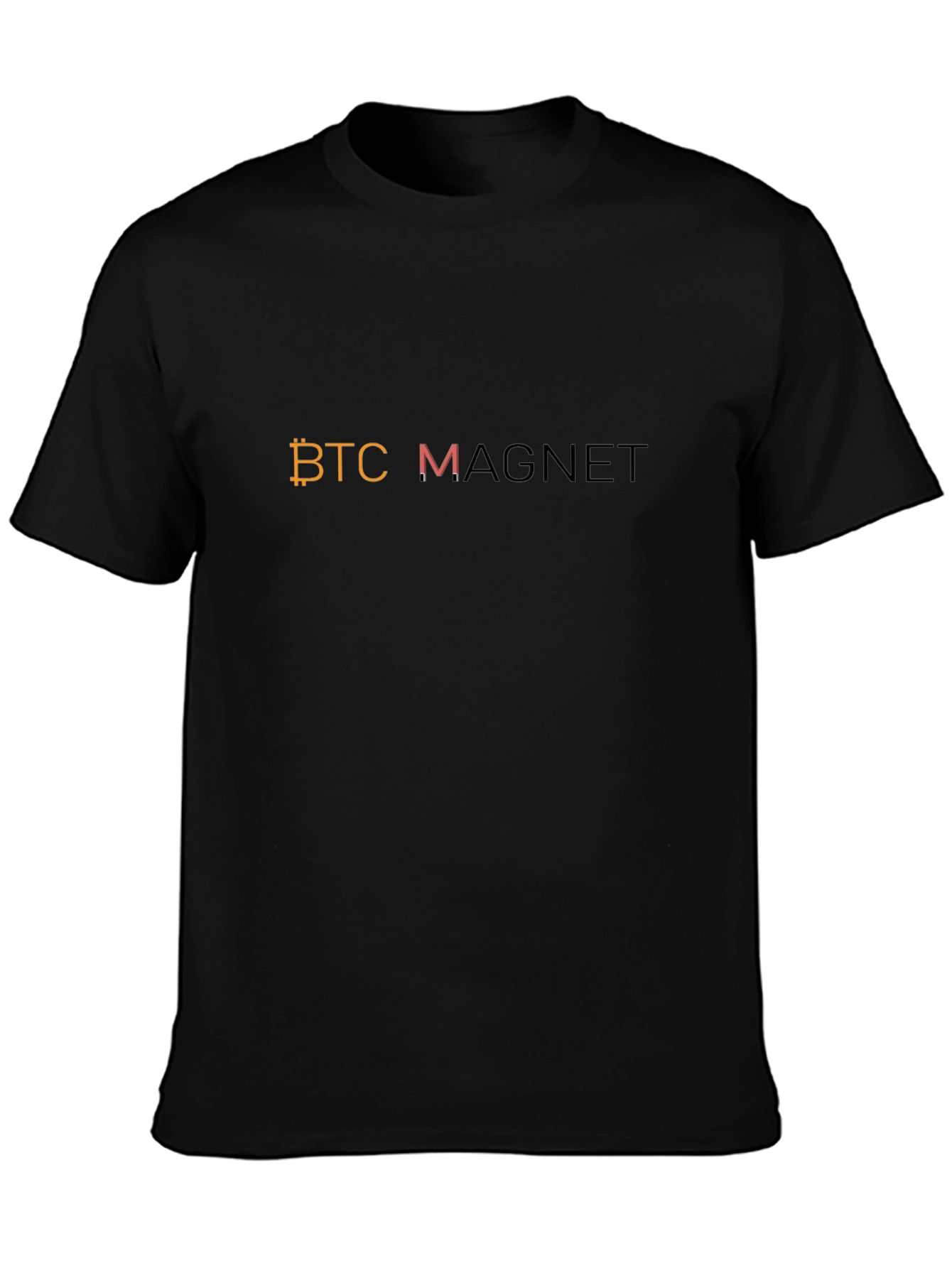 BTC Magnet Graphic T-Shirt - Cryptocurrency Bitcoin