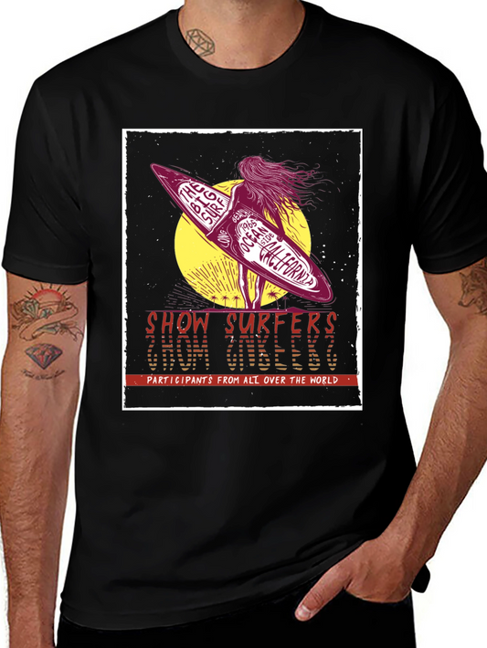 Retro Surfer T-Shirt - Show Surfers Chom Zubeeng