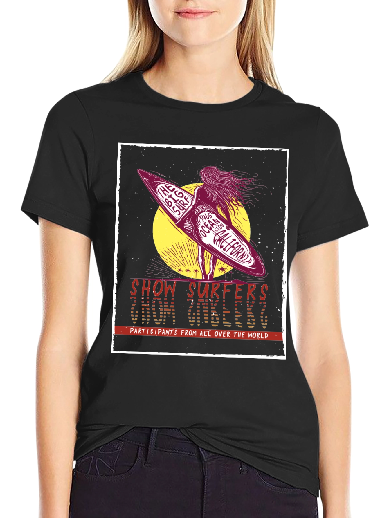 Retro Surfer T-Shirt - Show Surfers Chom Zubeeng