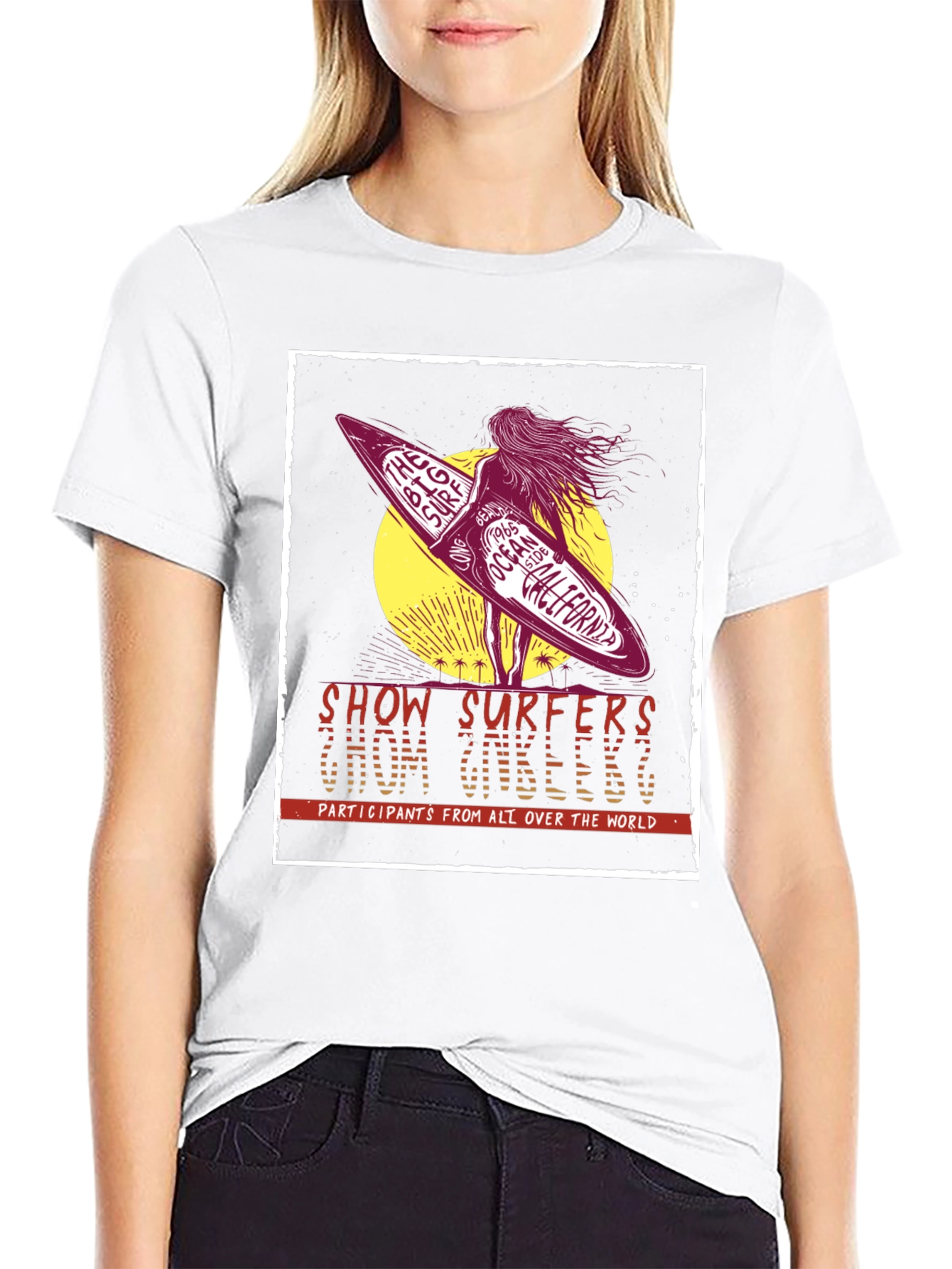 Retro Surfer T-Shirt - Show Surfers Chom Zubeeng