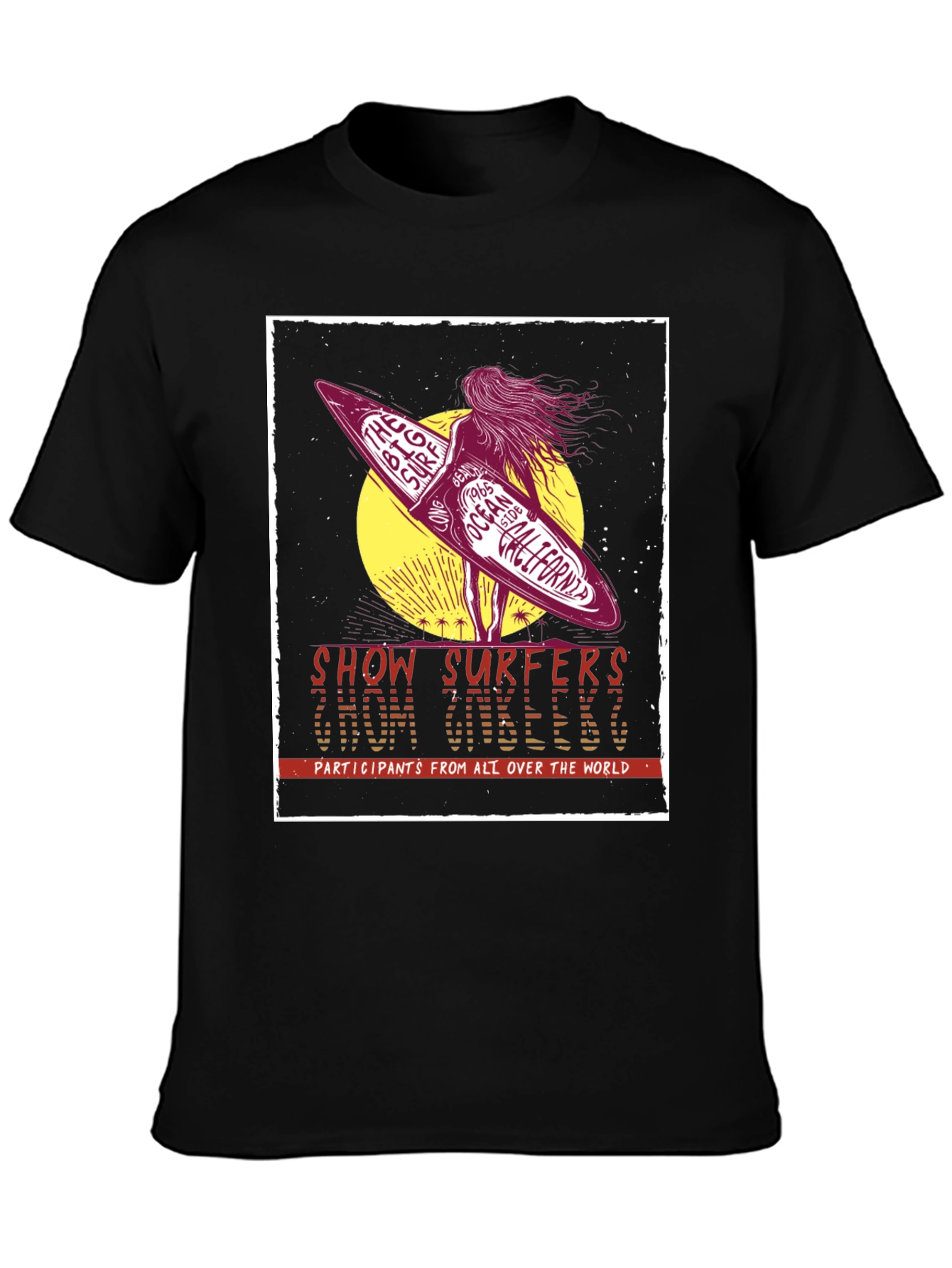 Retro Surfer T-Shirt - Show Surfers Chom Zubeeng