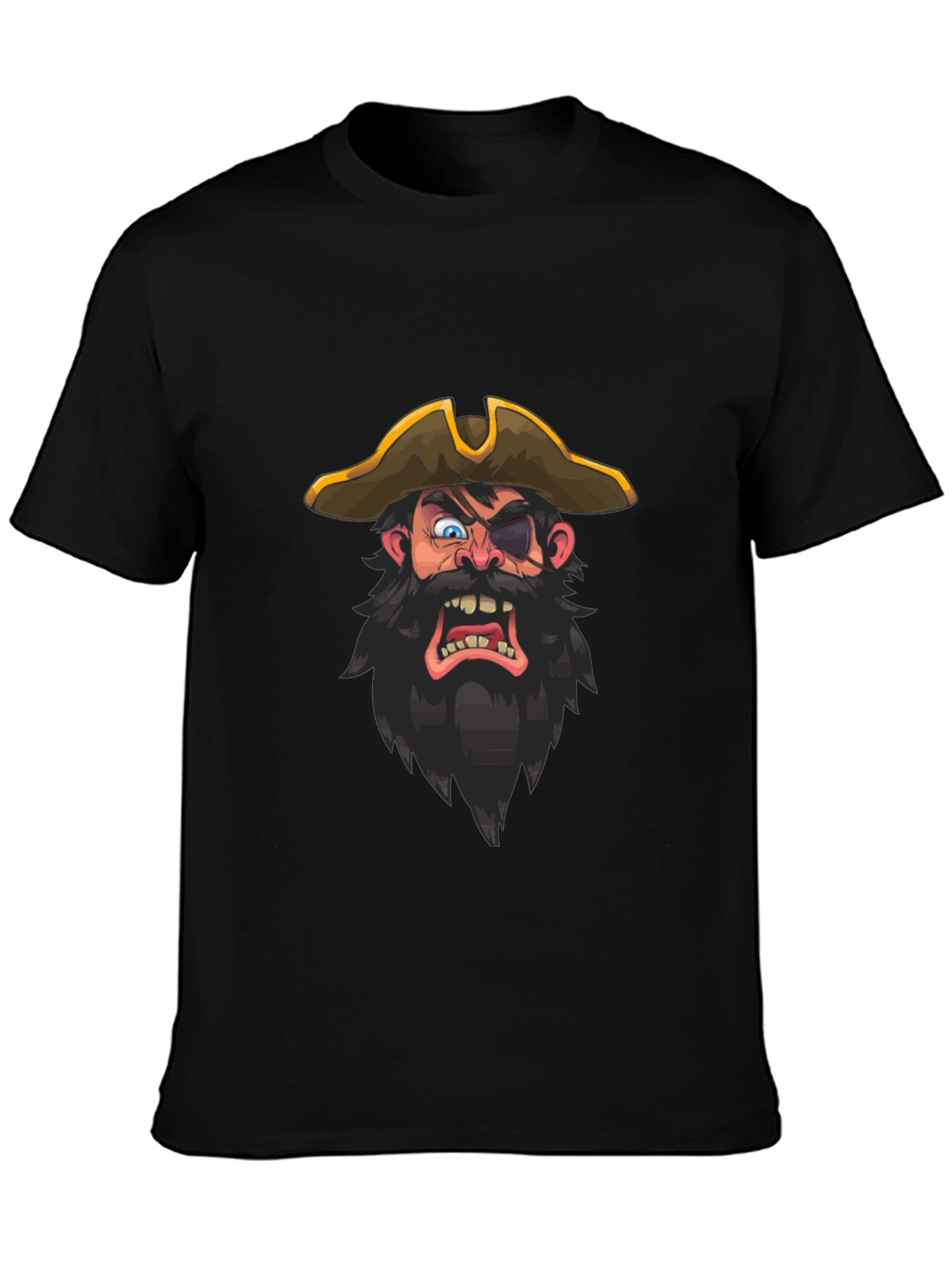 Pirate Graphic Tee - Mens Black T-Shirt