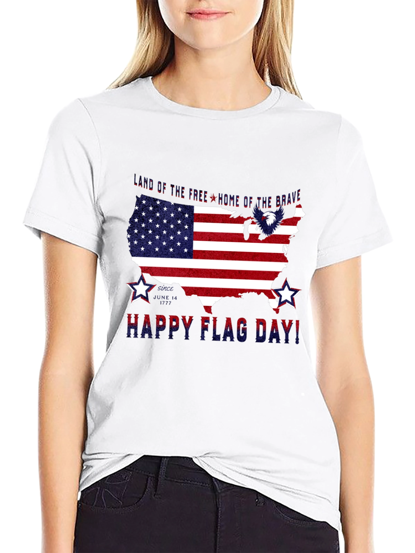 Patriotic USA Flag Happy Flag Day T-Shirt