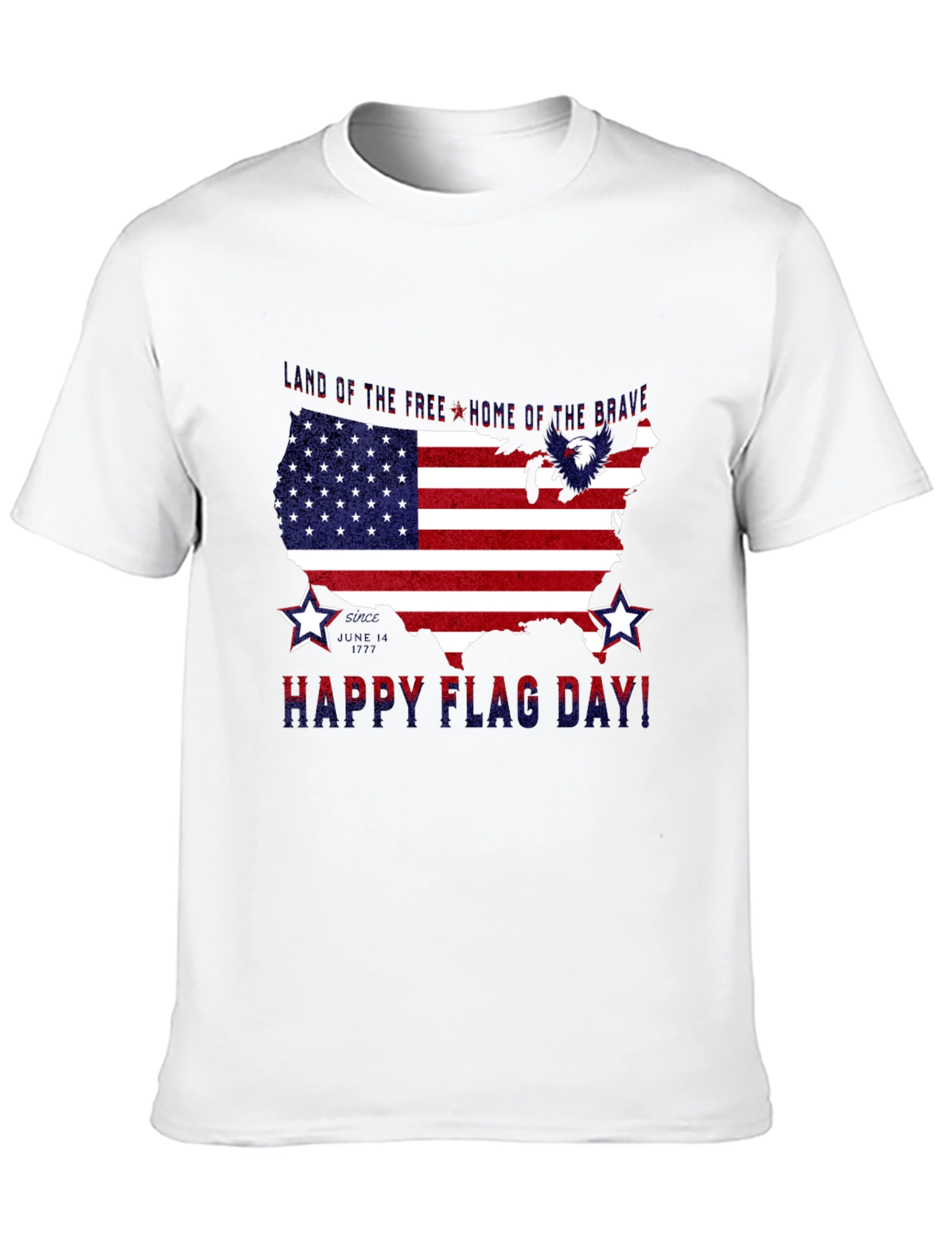 Patriotic USA Flag Happy Flag Day T-Shirt