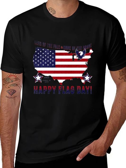 Patriotic USA Flag Happy Flag Day T-Shirt