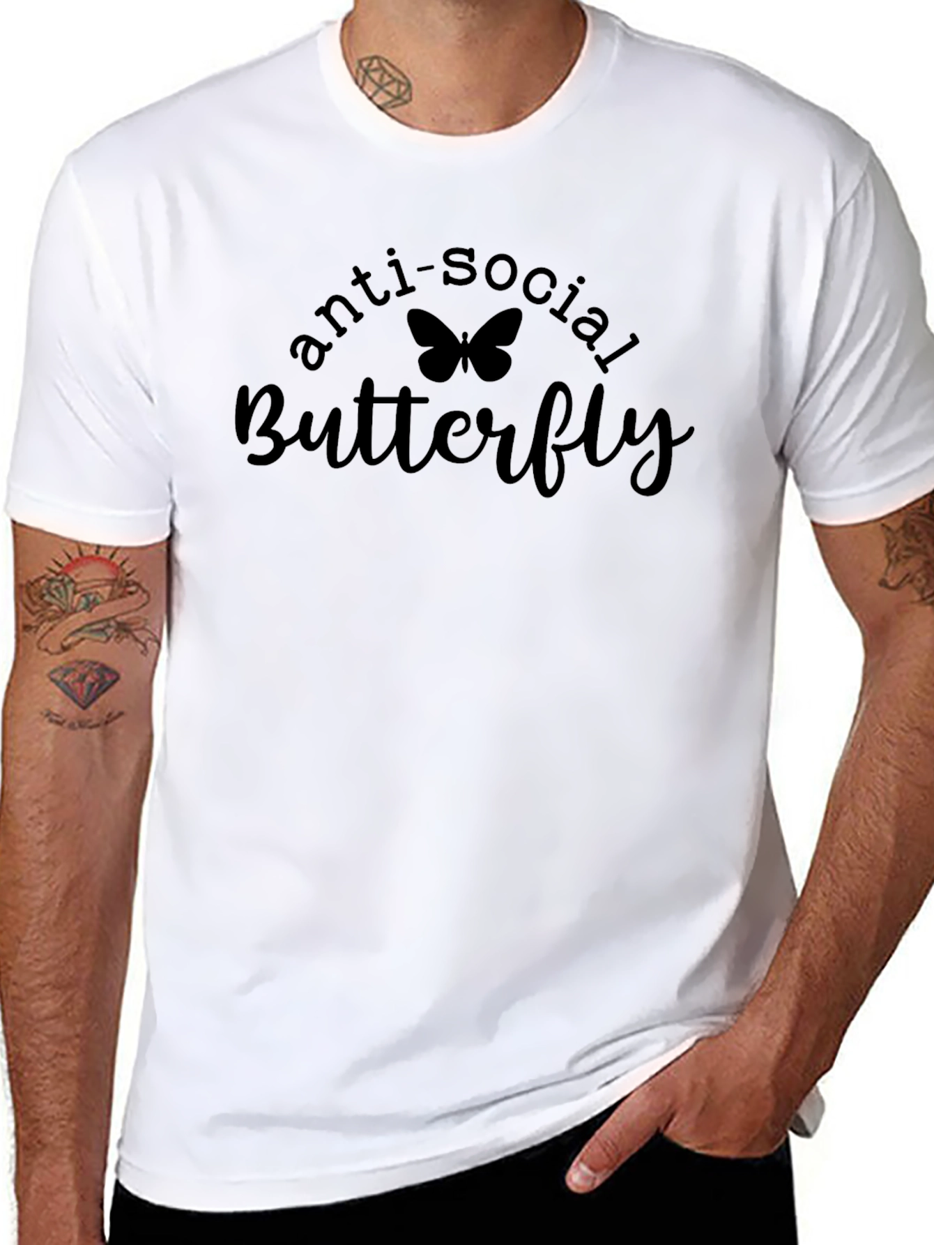Anti-Social Butterfly Black T-Shirt