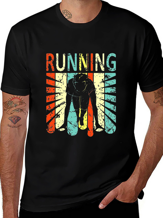 Retro Running T-Shirt | Vintage Style Runner Tee