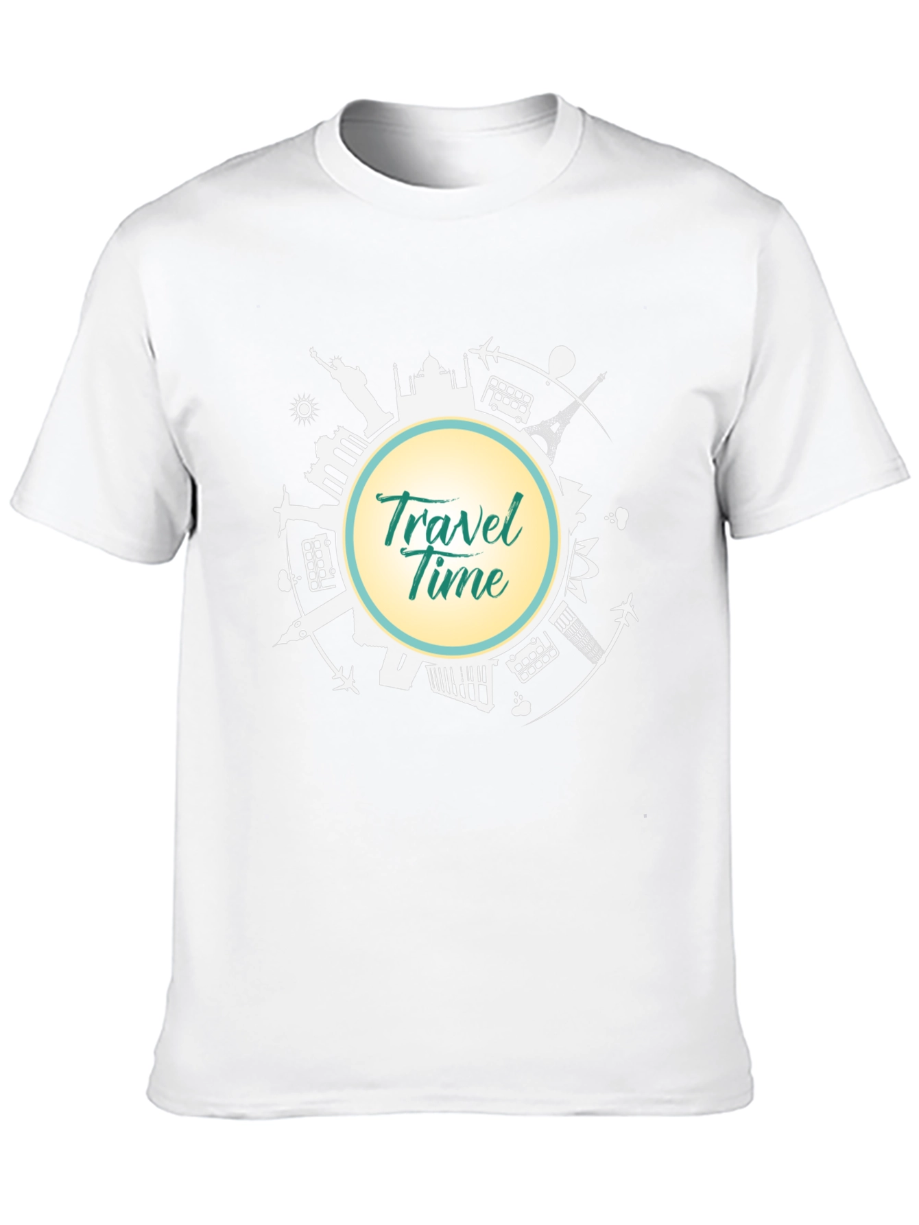Travel Time T-Shirt - Black Graphic Tee