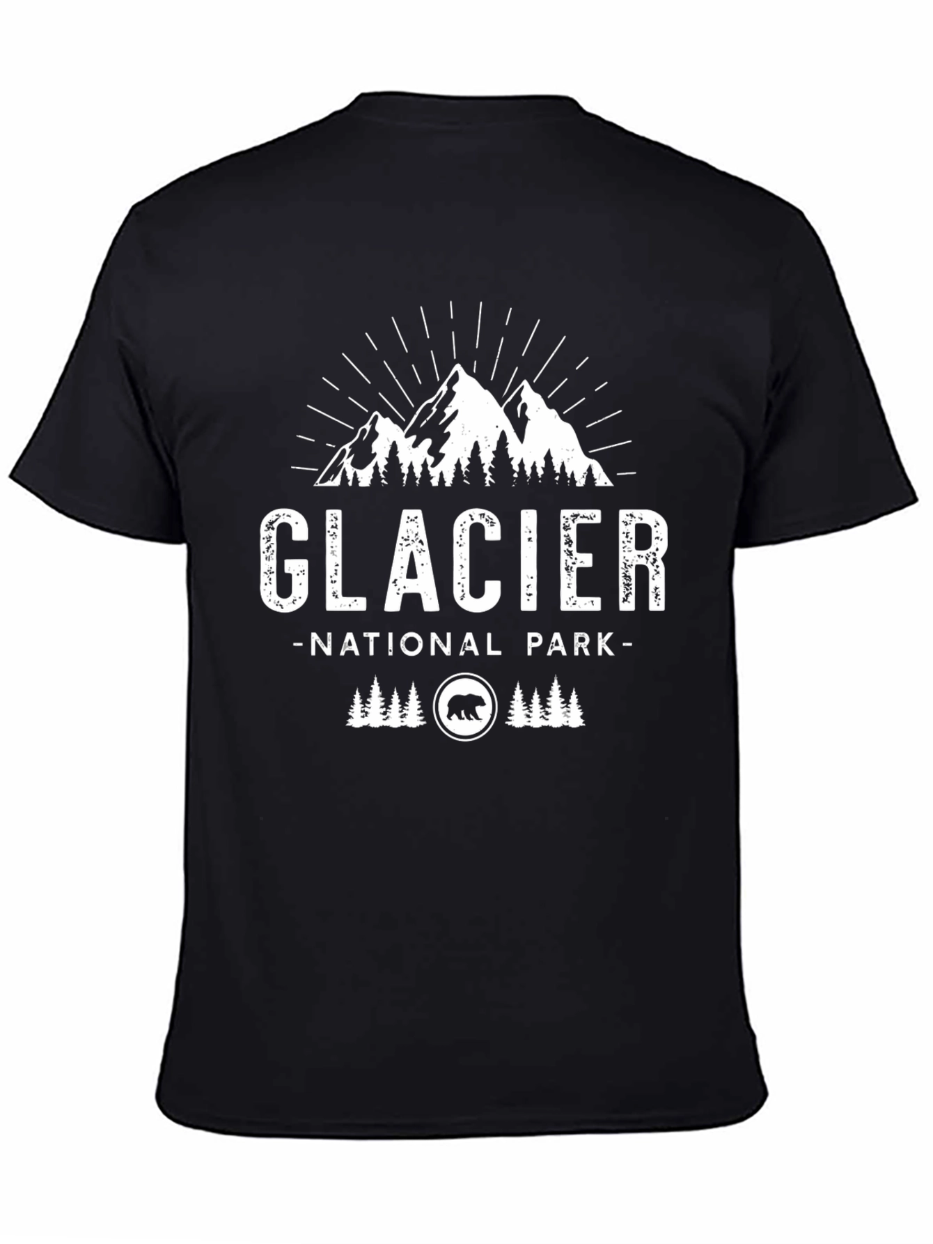 Glacier National Park T-Shirt Black