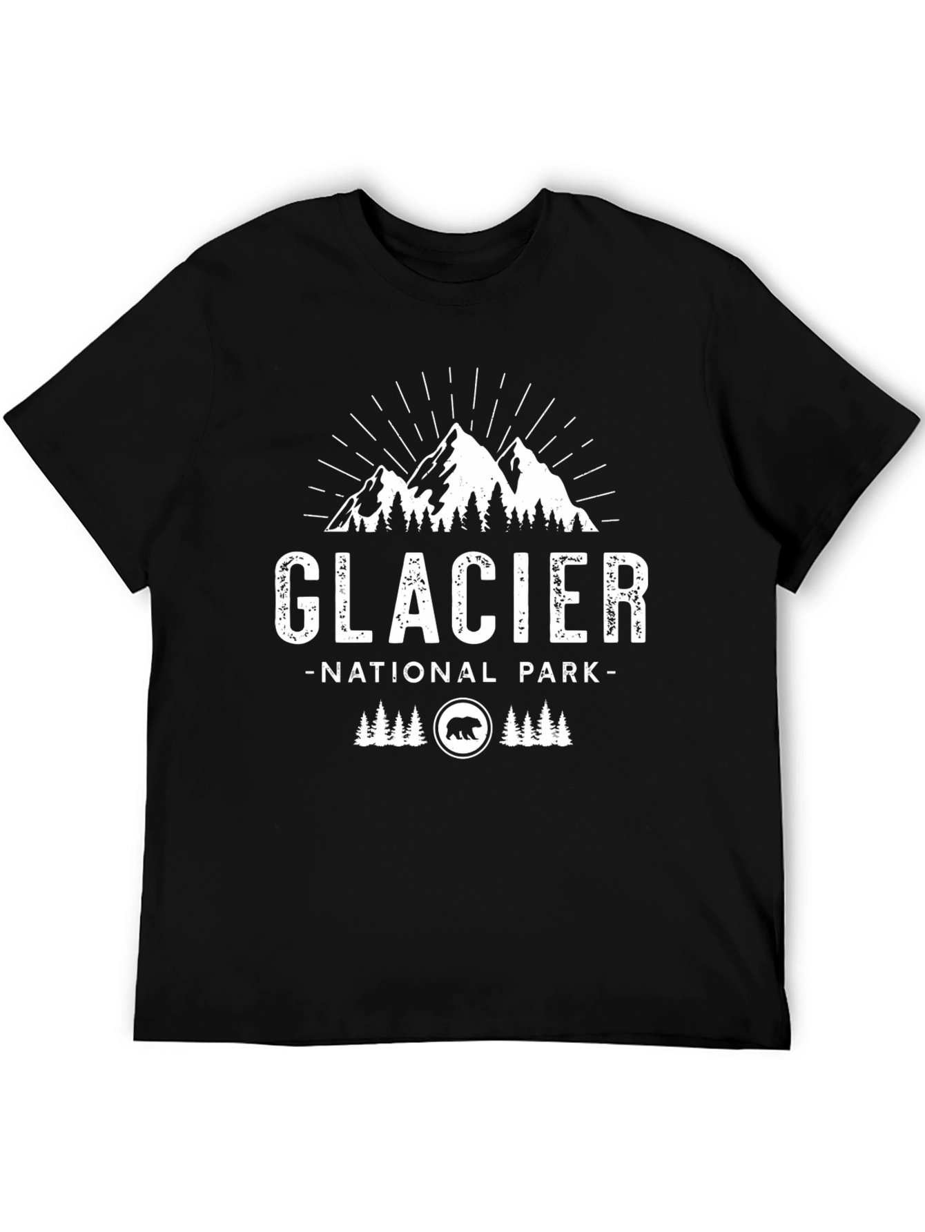 Glacier National Park T-Shirt Black