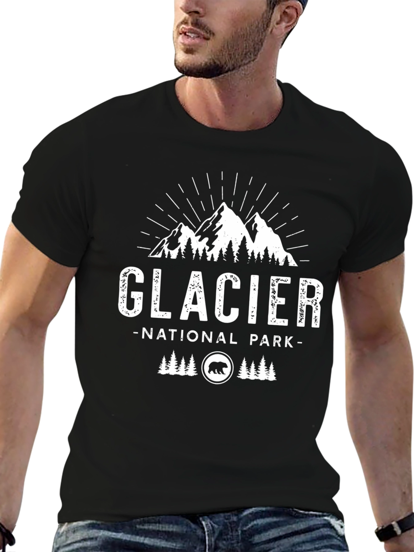 Glacier National Park T-Shirt Black