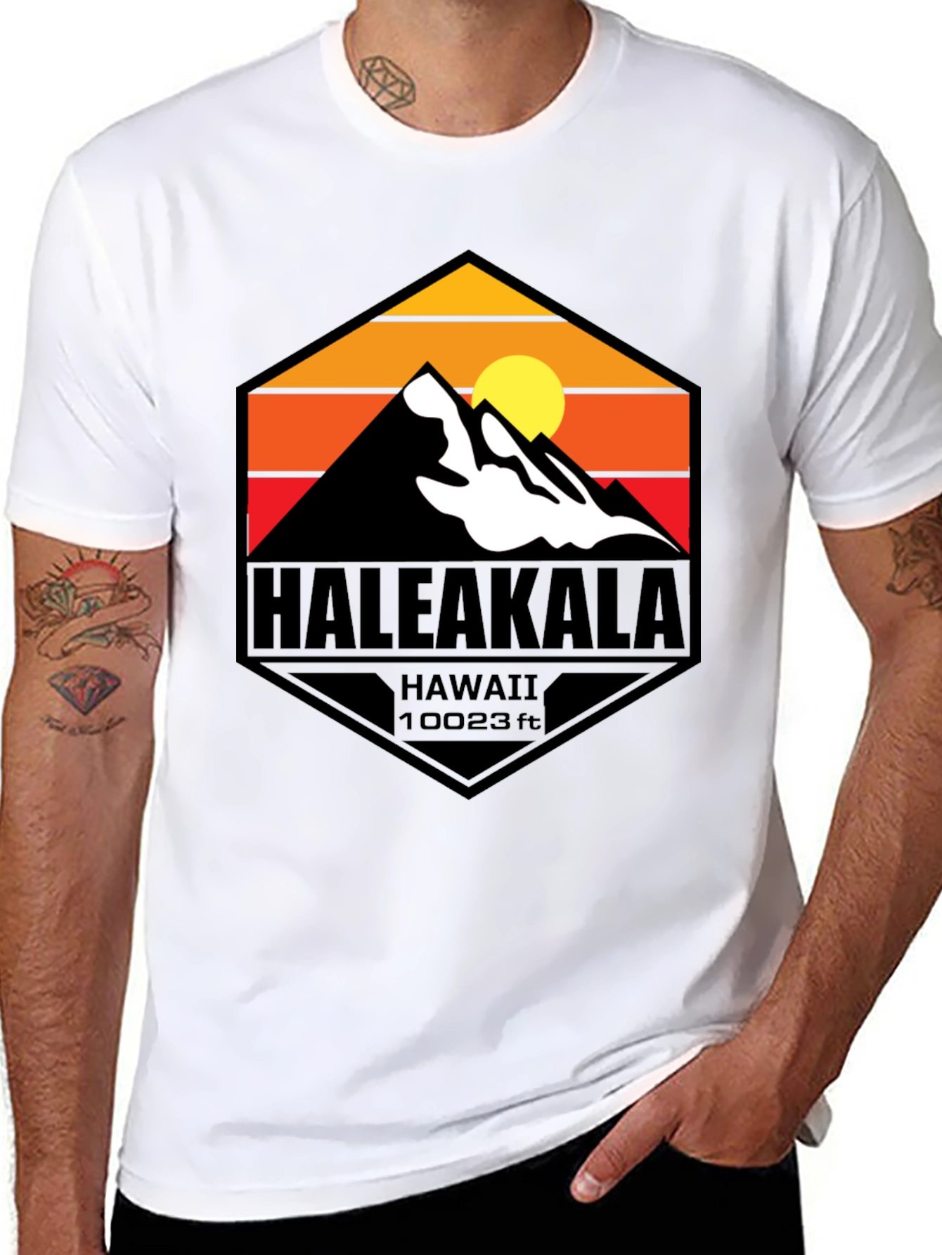 Haleakala Hawaii Graphic T-Shirt - Mountain Design