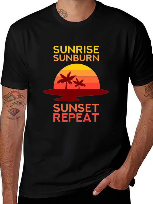 Sunrise Sunburn Sunset Repeat Graphic Tee