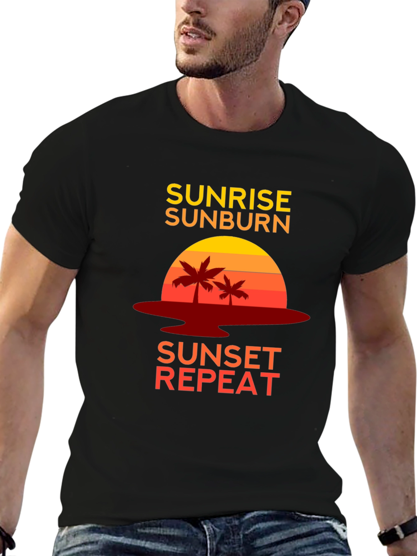 Sunrise Sunburn Sunset Repeat Graphic Tee
