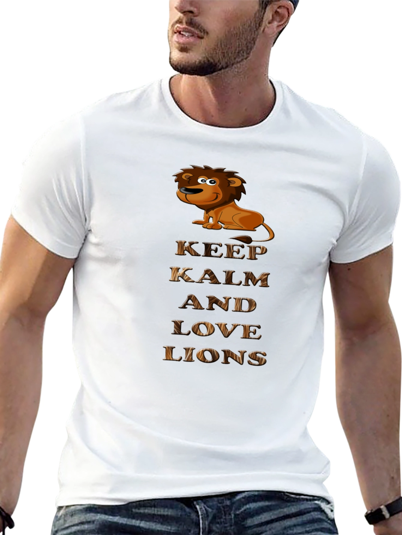 Keep Calm and Love Lions Graphic T-Shirt