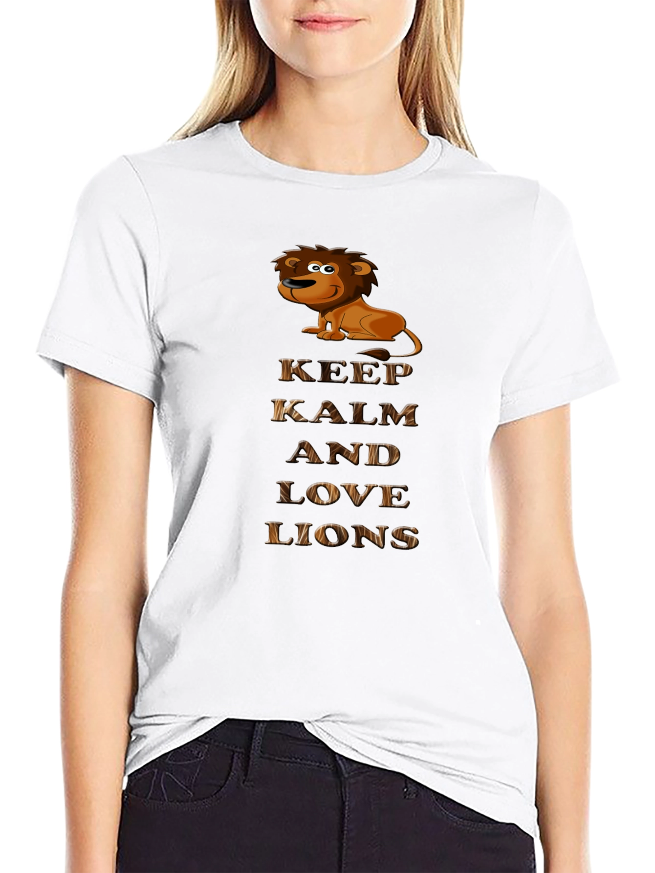 Keep Calm and Love Lions Graphic T-Shirt