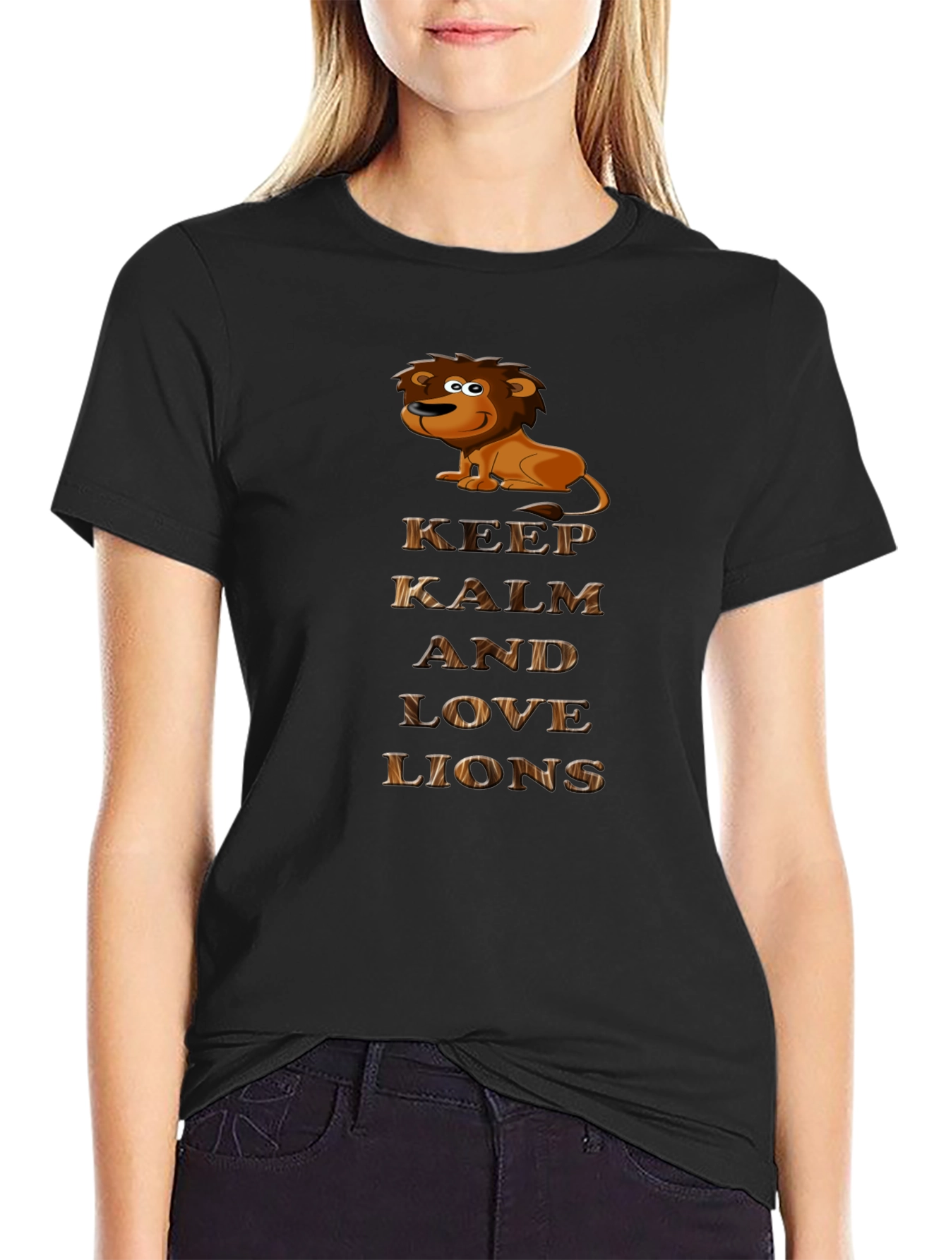 Keep Calm and Love Lions Graphic T-Shirt