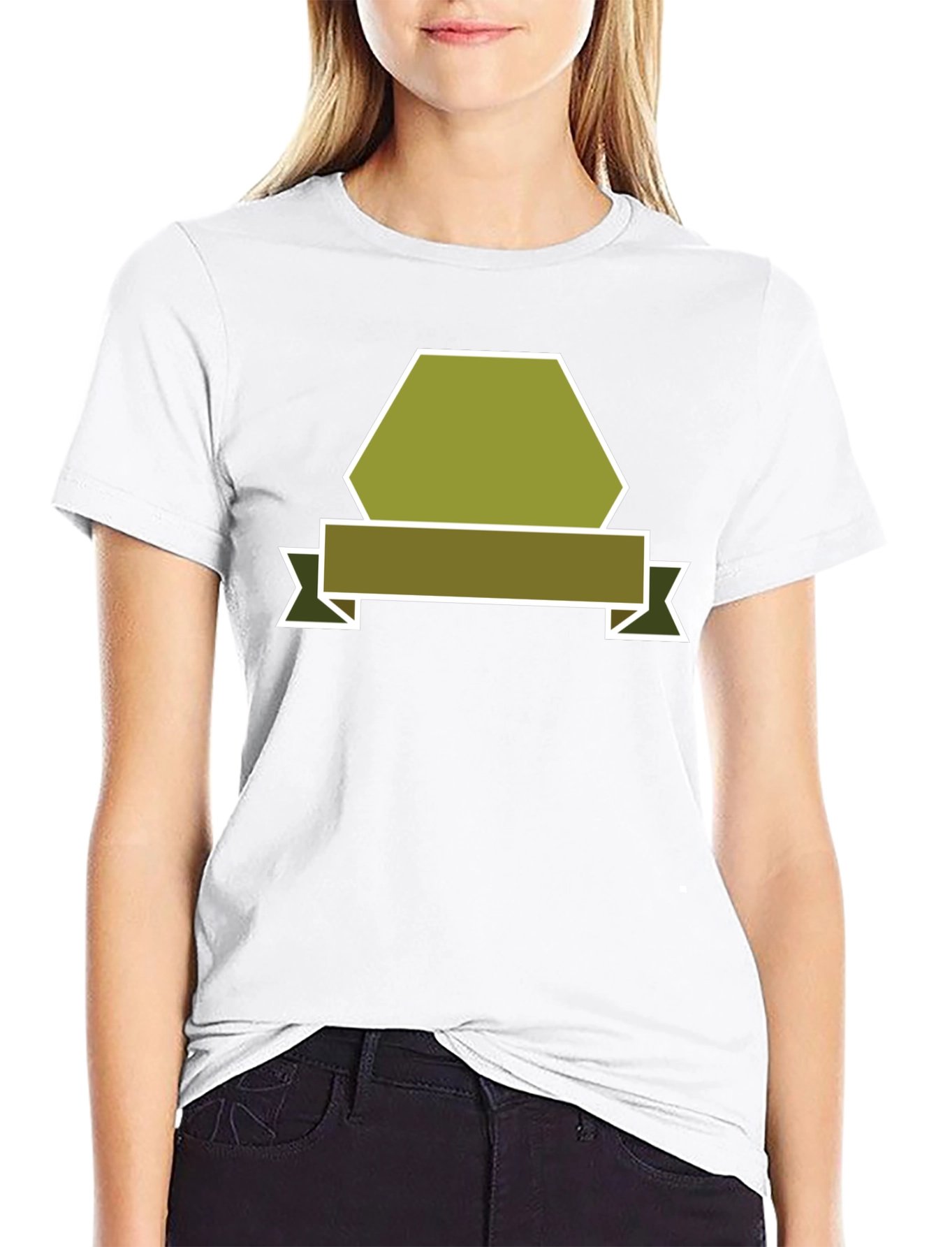 Olive Badge Graphic Tee - Modern Casual Style